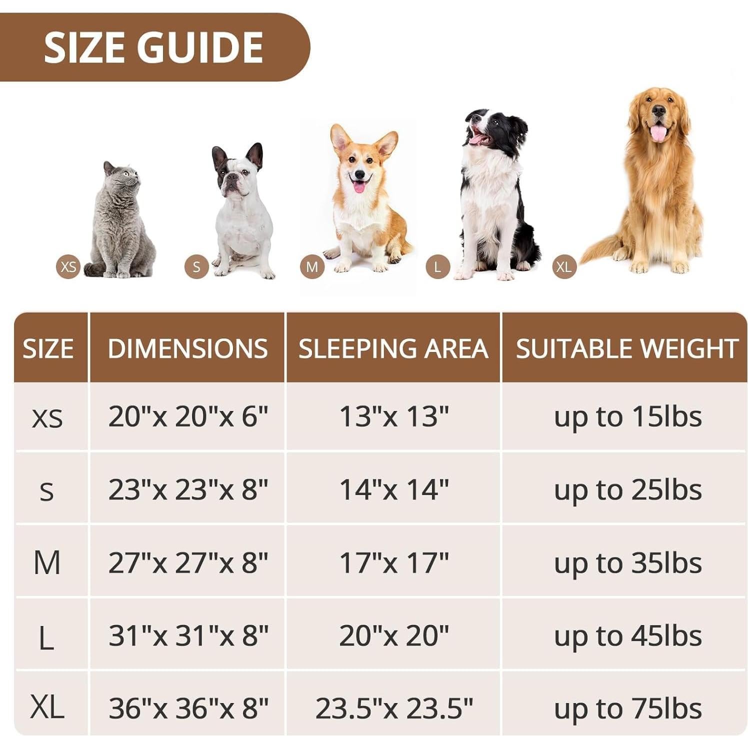 Cama para Perros JOLLYVOGUE 68.58 cm Rosa Humo Antideslizante