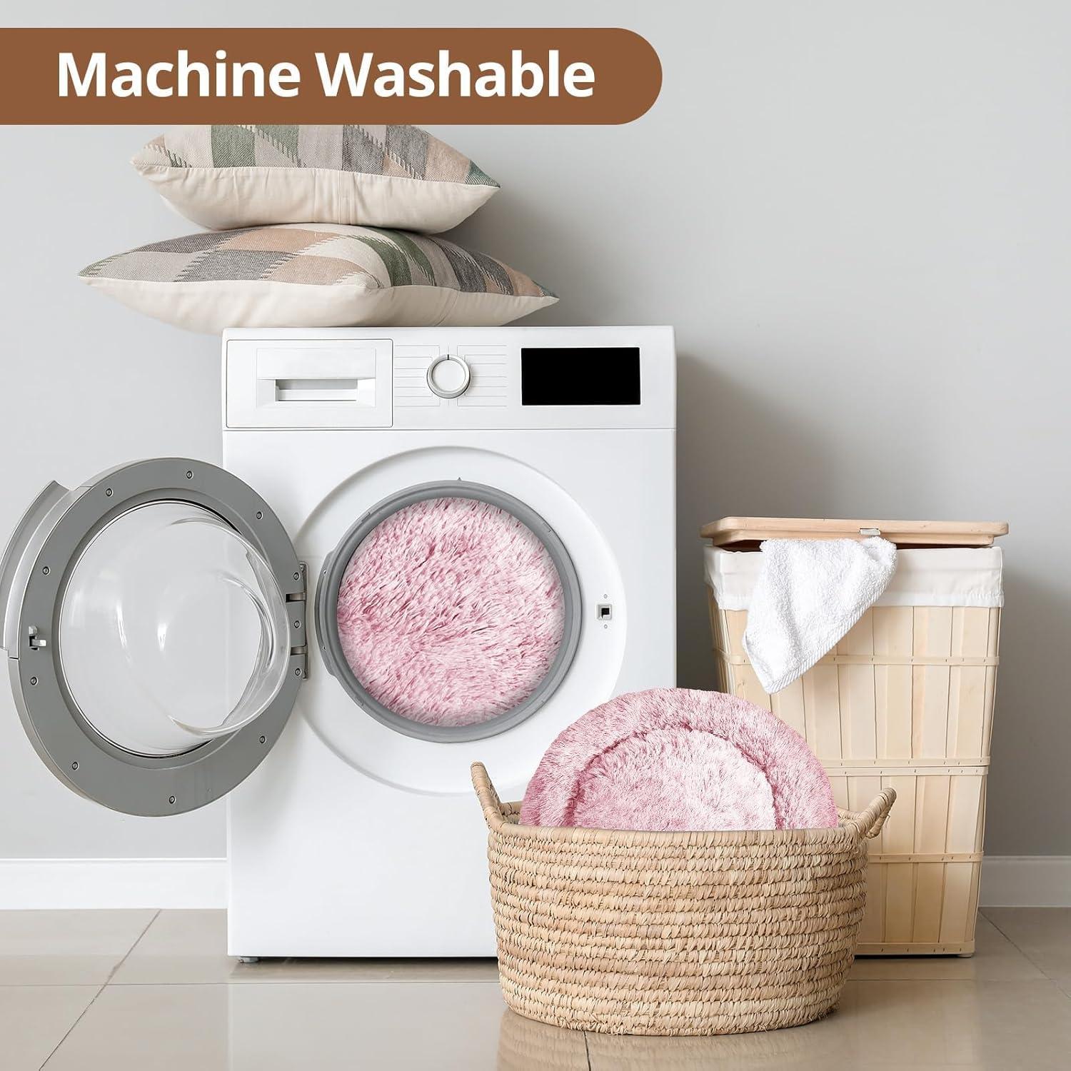 Cama para Perros JOLLYVOGUE 68.58 cm Rosa Humo Antideslizante