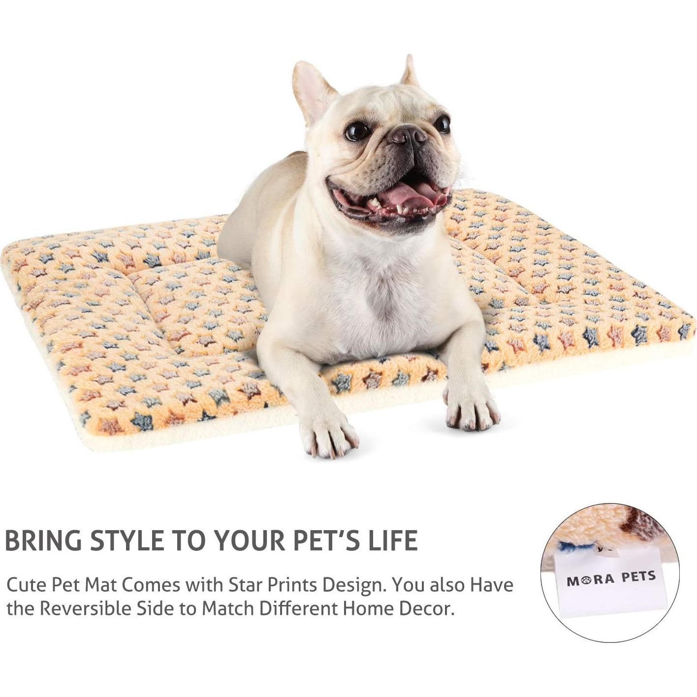 Cama para Perros Mora Pets 76.2 cm Almohadilla Lavable Marrón