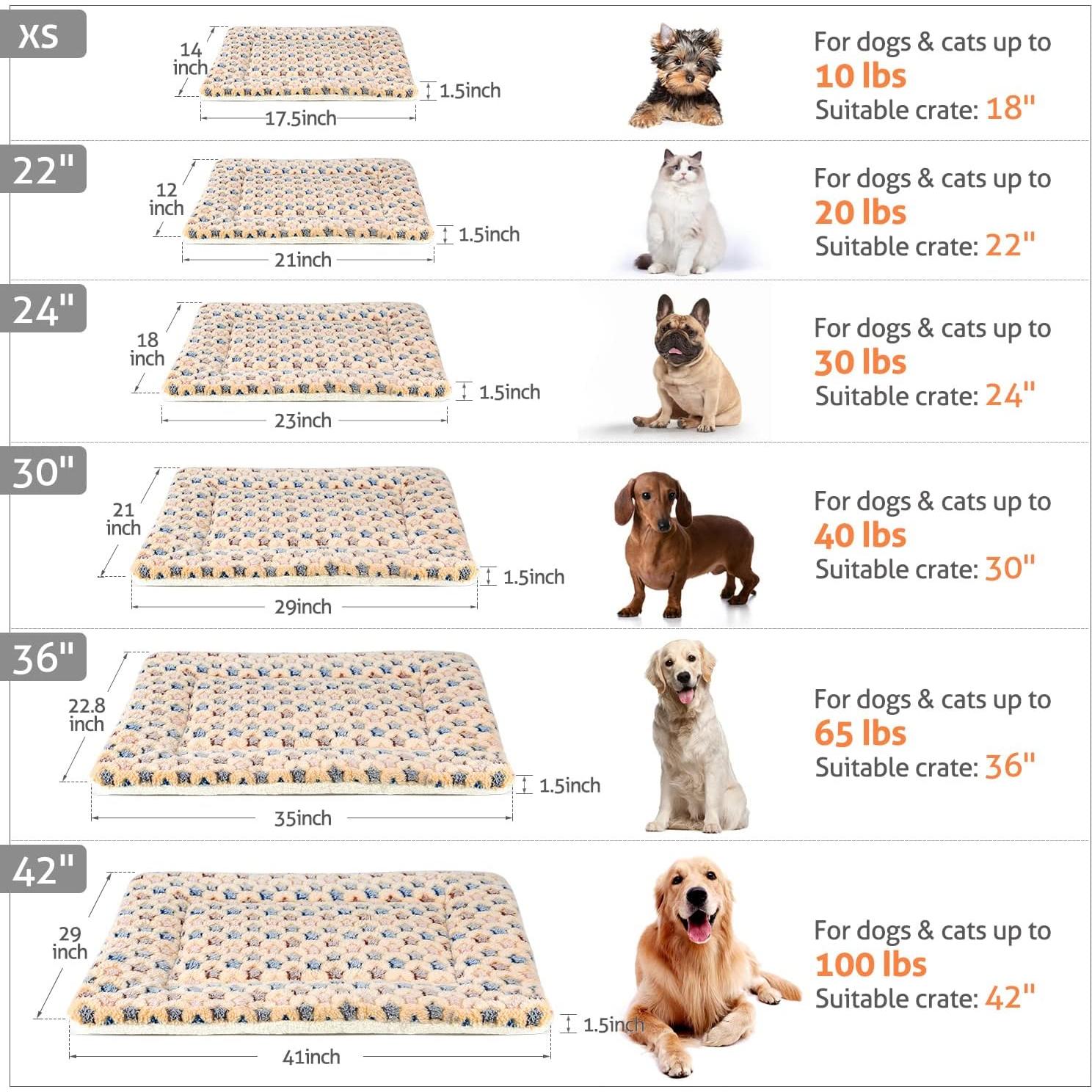Cama para Perros Mora Pets 76.2 cm Almohadilla Lavable Marrón