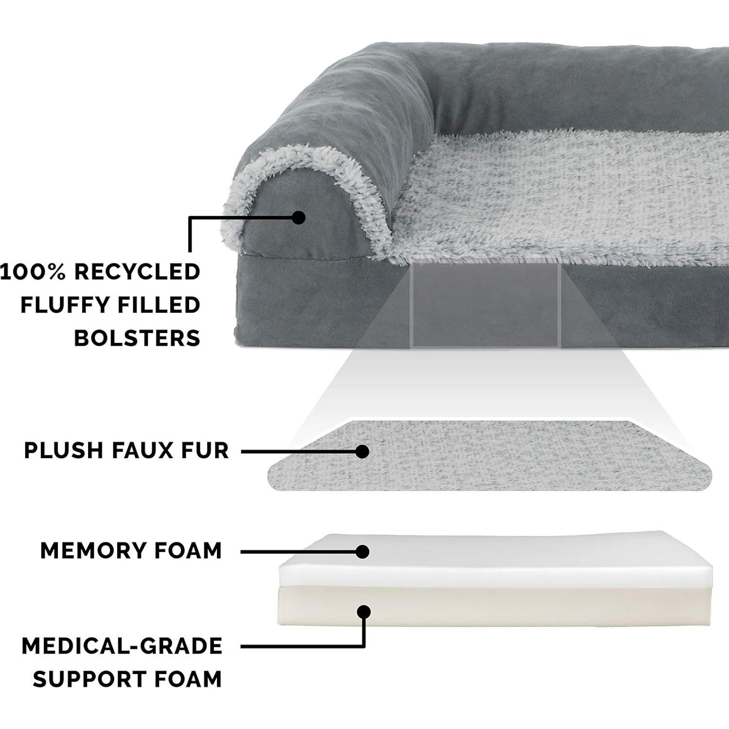 Cama de Perro Jumbo Furhaven Espuma Viscoelástica 112x89cm