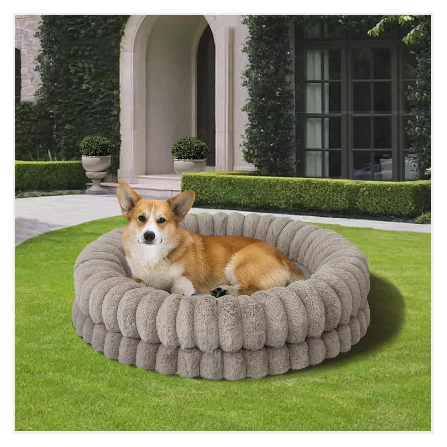 Cama de Perro Donut BALANCE 76 cm Avena Lavable Ortopédica