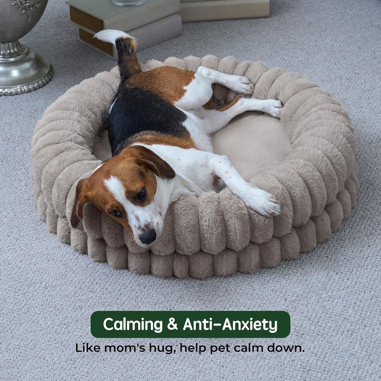 Cama de Perro Donut BALANCE 76 cm Avena Lavable Ortopédica