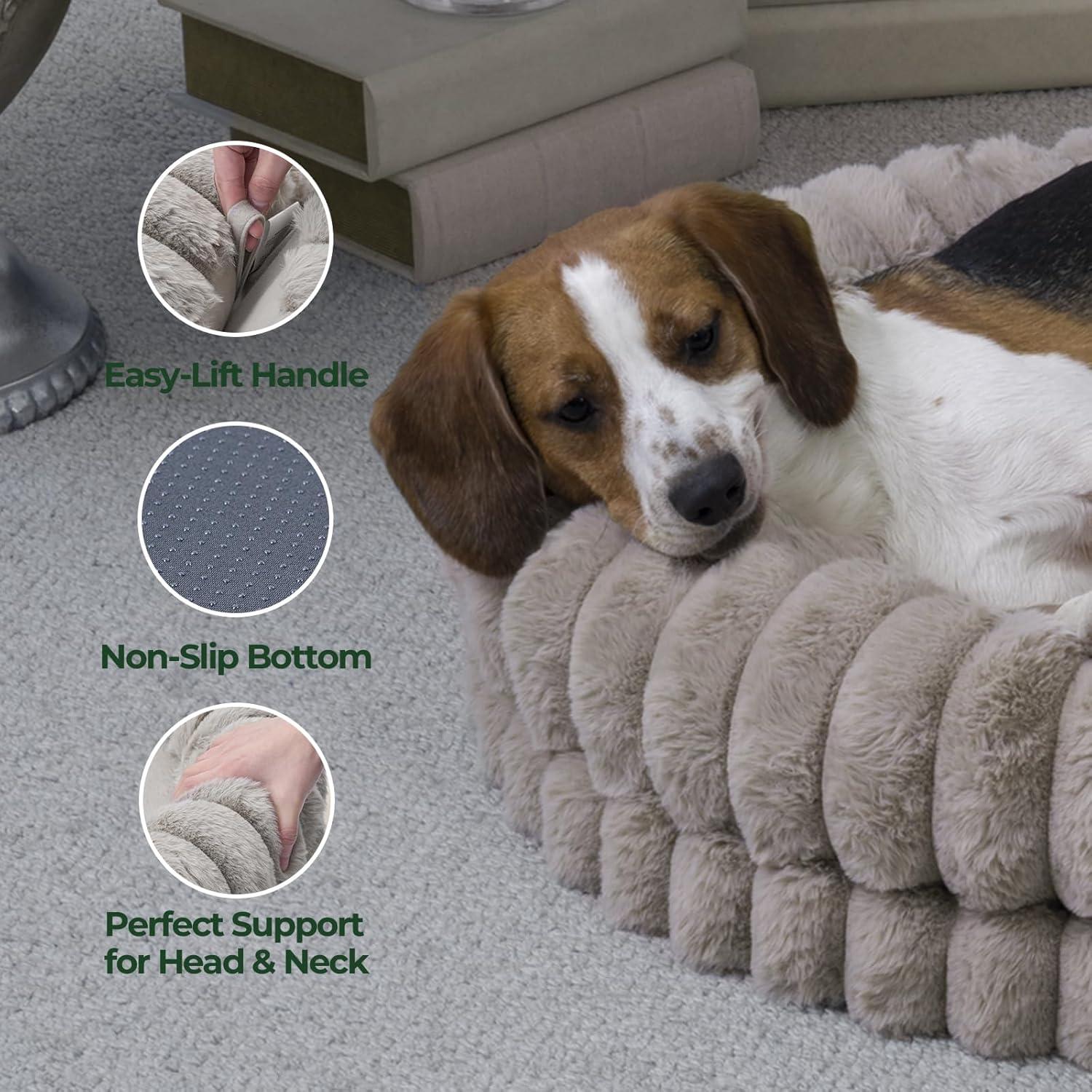 Cama de Perro Donut BALANCE 76 cm Avena Lavable Ortopédica