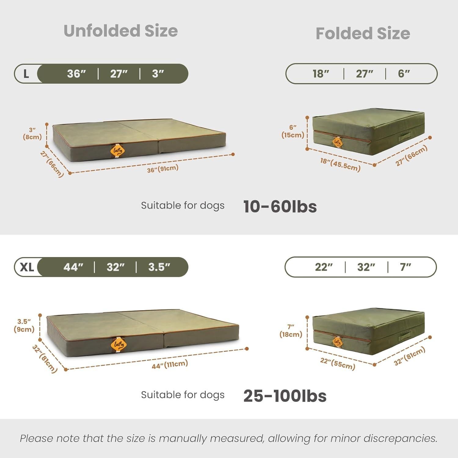 Cama Plegable Impermeable para Perros Laifug 111.76x81.28cm