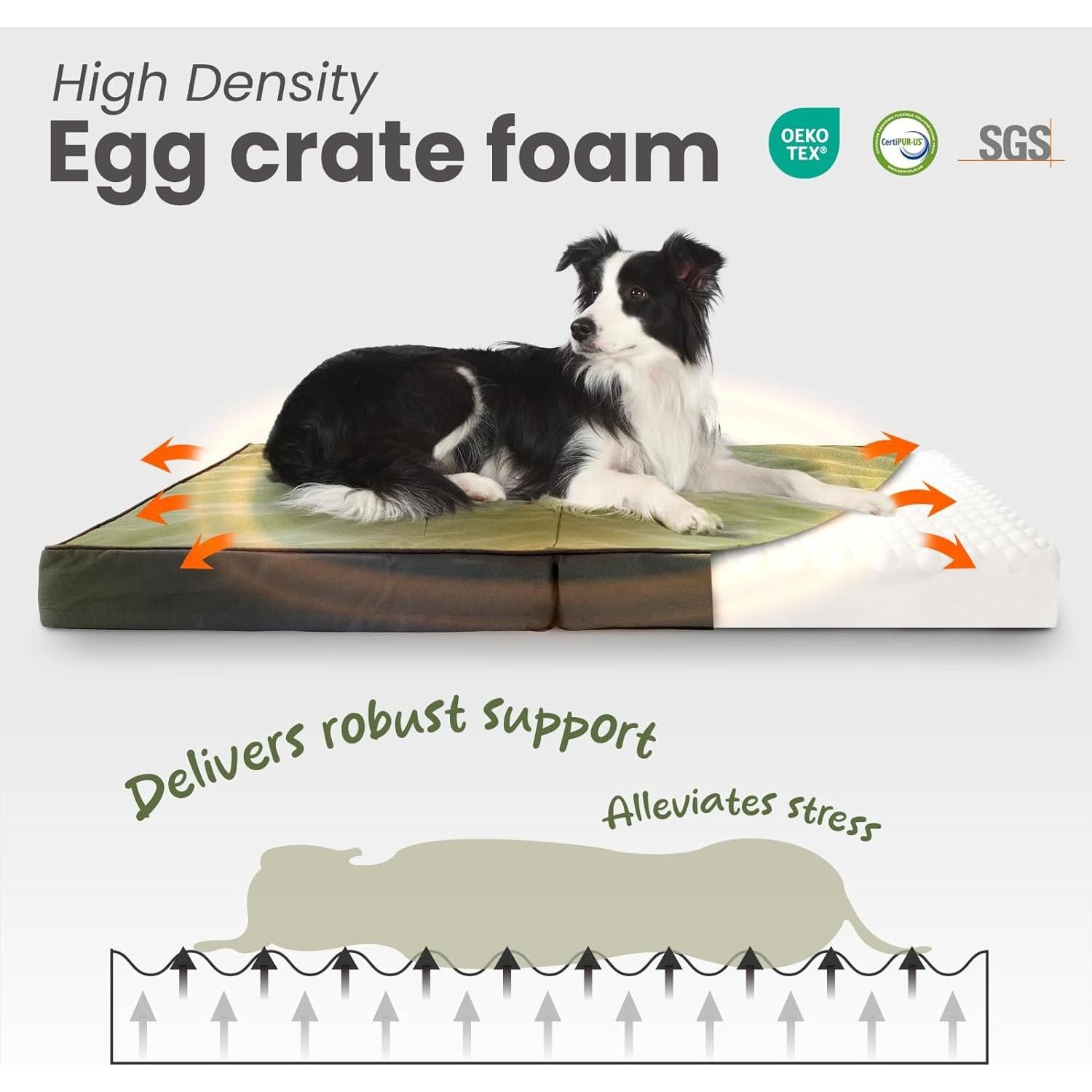 Cama Plegable Impermeable para Perros Laifug 111.76x81.28cm