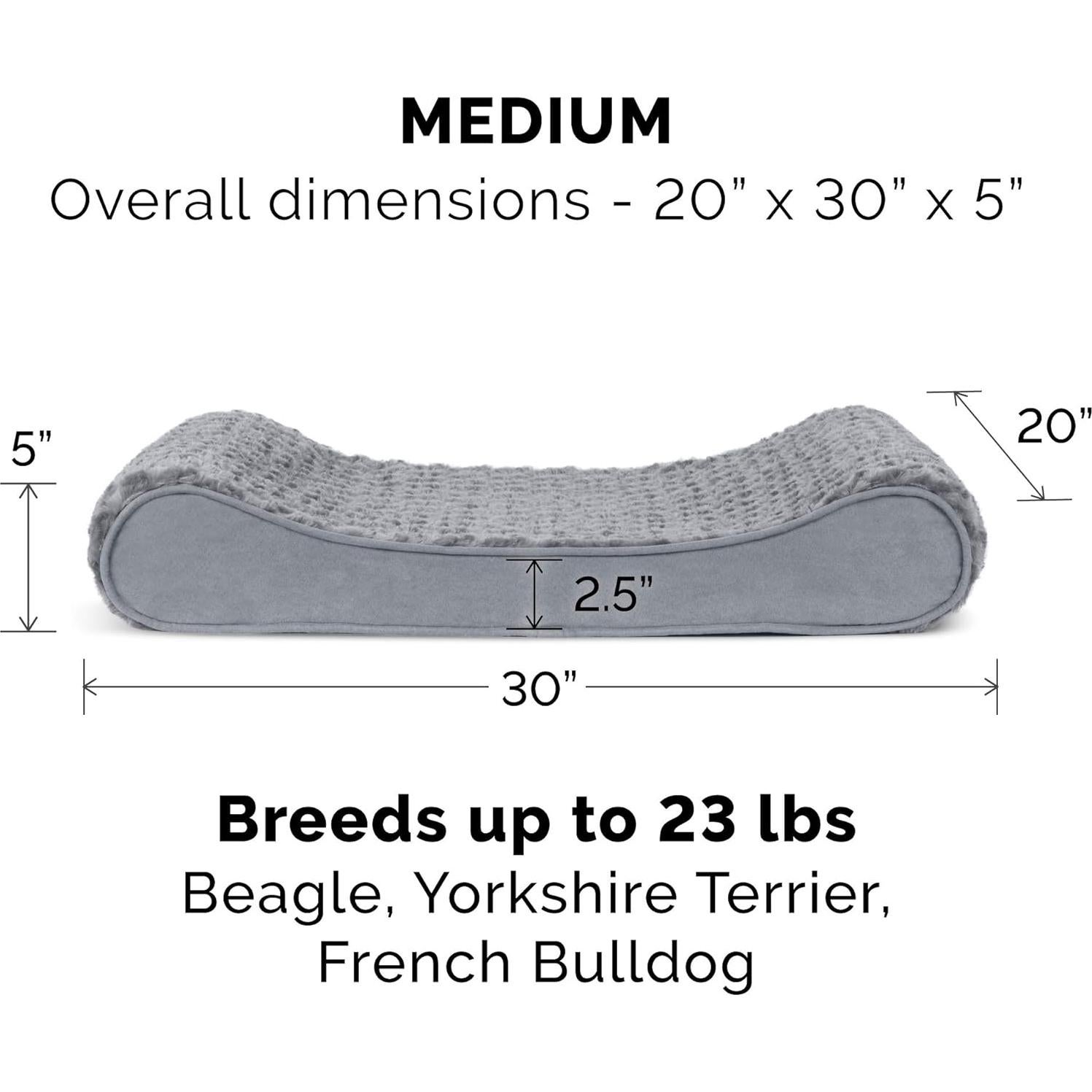 Cama ortopédica Furhaven para perros hasta 10.4 kg - Gris