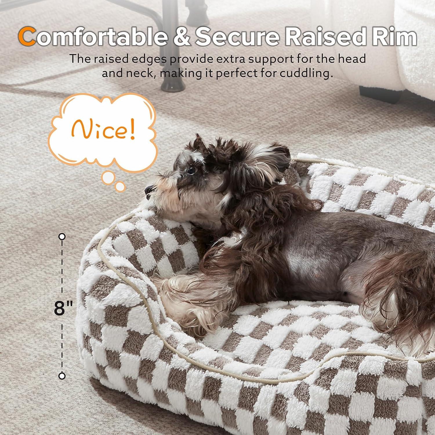 Cama para Perros JOEJOY Sofá Ortopédico 76x61cm Café