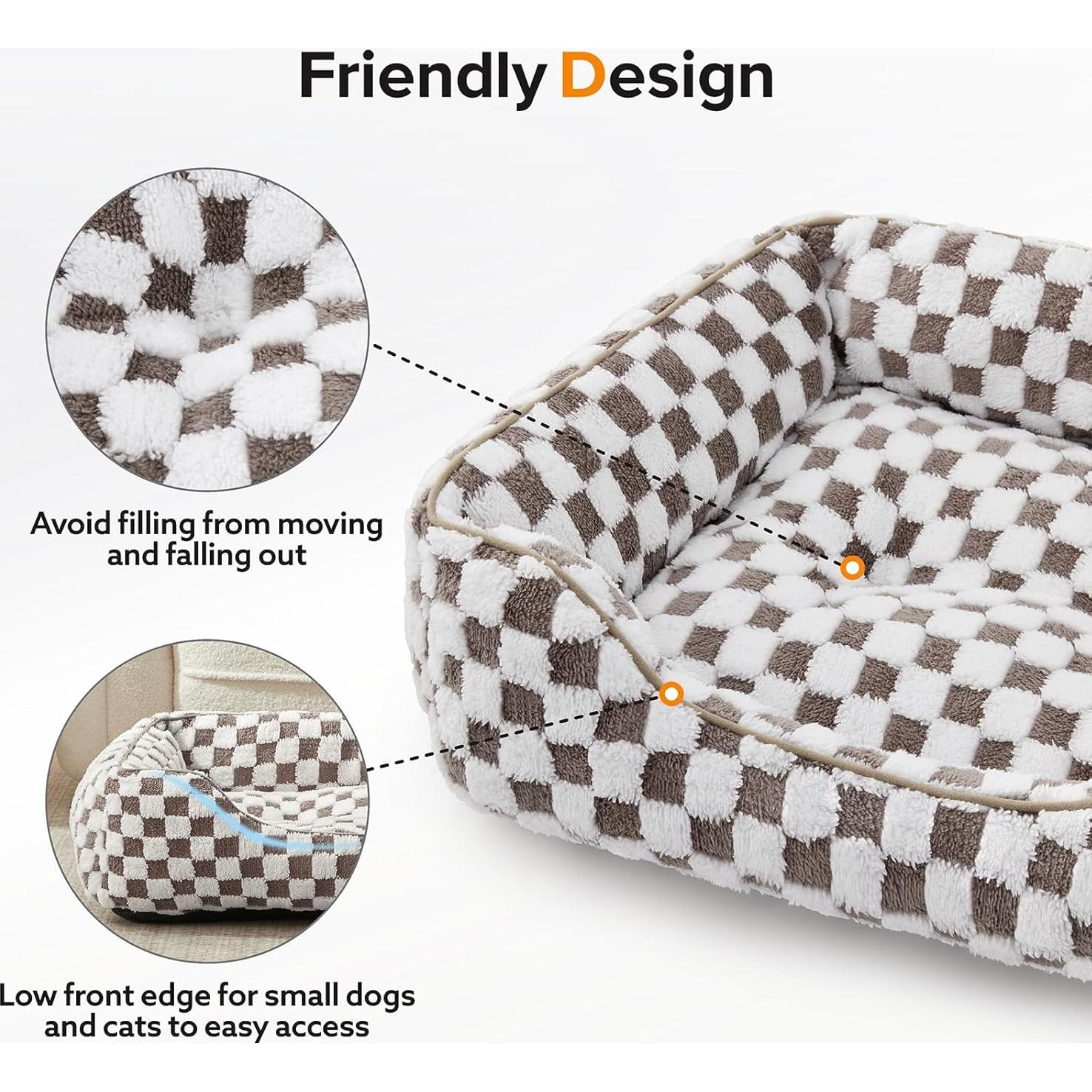 Cama para Perros JOEJOY Sofá Ortopédico 76x61cm Café