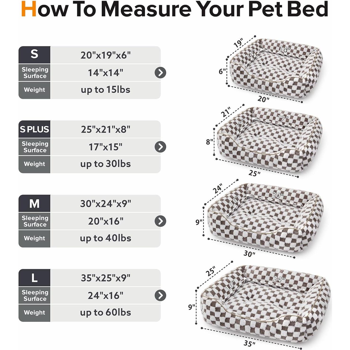 Cama para Perros JOEJOY Sofá Ortopédico 76x61cm Café