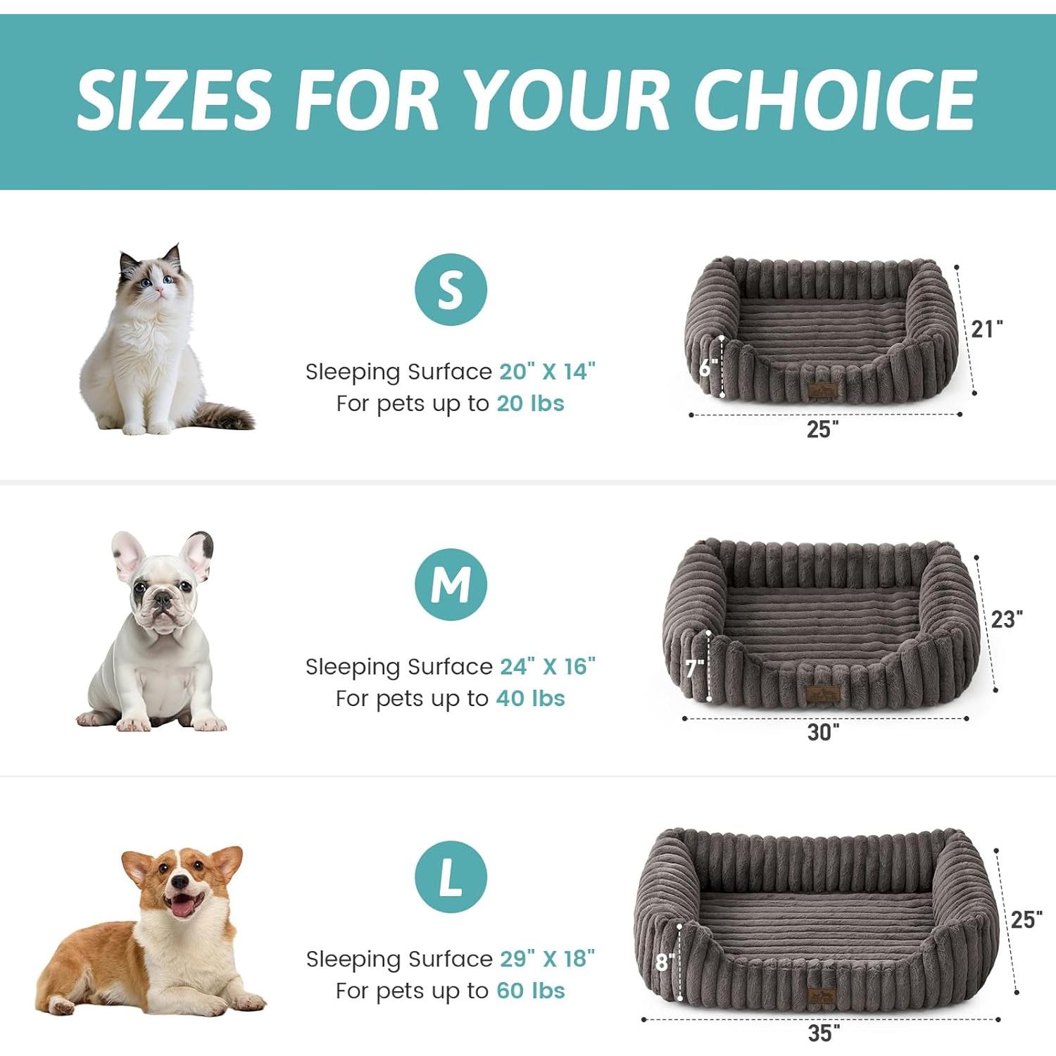 Cama Ortopédica para Mascotas COZY KISS 76.2x58.4cm Gris