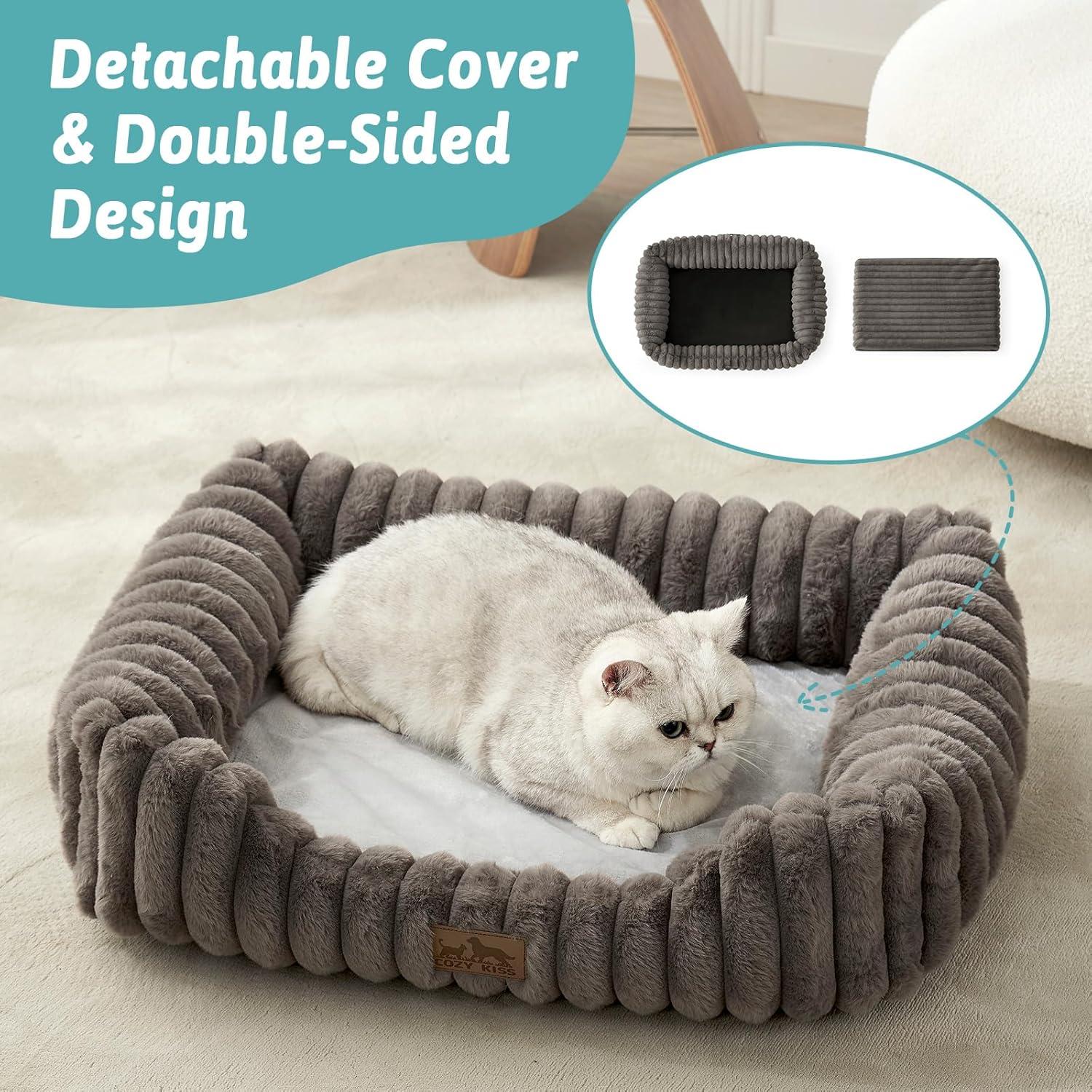 Cama Ortopédica para Mascotas COZY KISS 76.2x58.4cm Gris