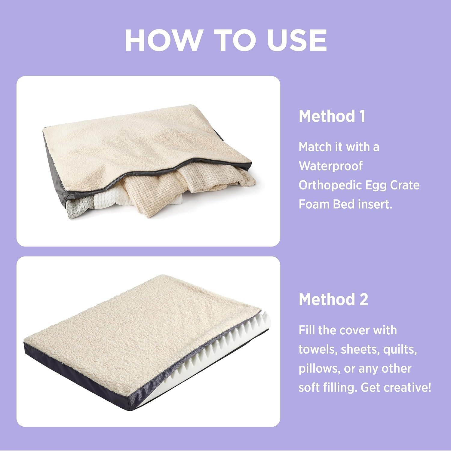 Funda de Cama para Perro Bedsure Comfy Pet XL Gris 112x81 cm