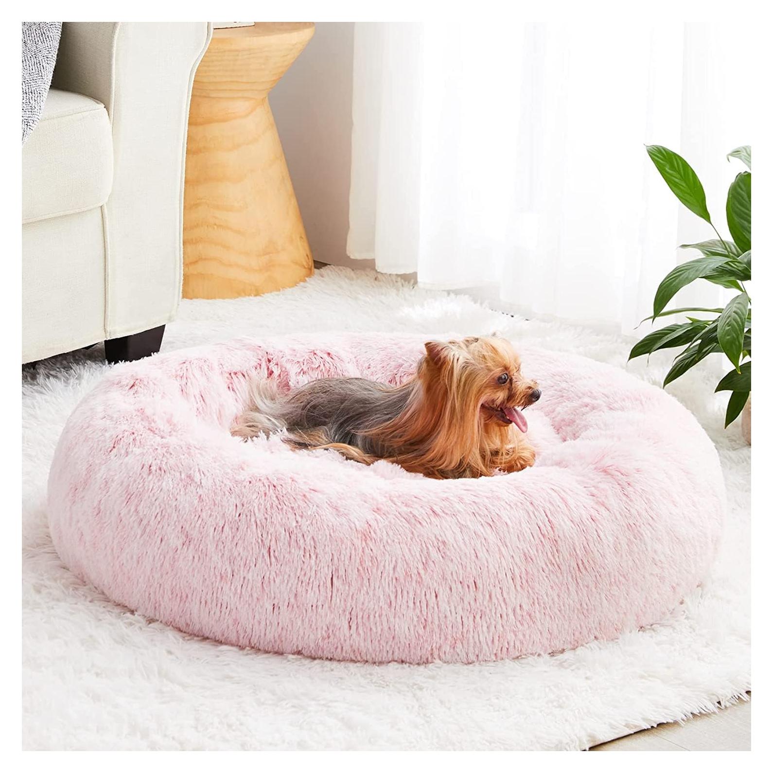 Cama para Perros WNPETHOME 76 cm Rosa Claro Antiestrés
