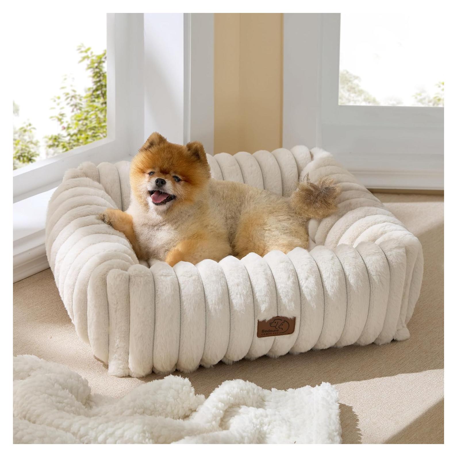 Cama Ortopédica para Perros Bedsure 63.5x53.3cm Crema