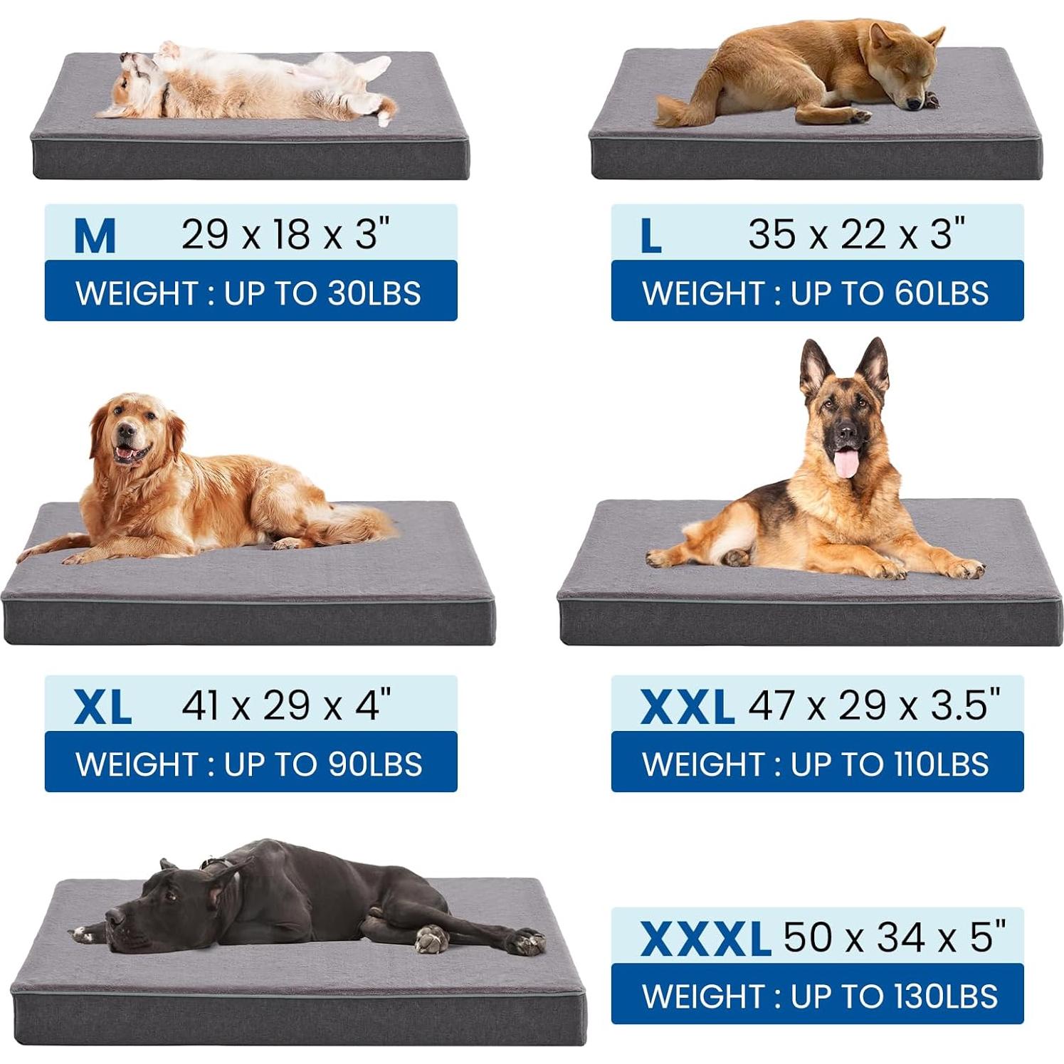 Cama para Perros XL Ortopédica URGVANZ PET con Espuma Viscoelástica