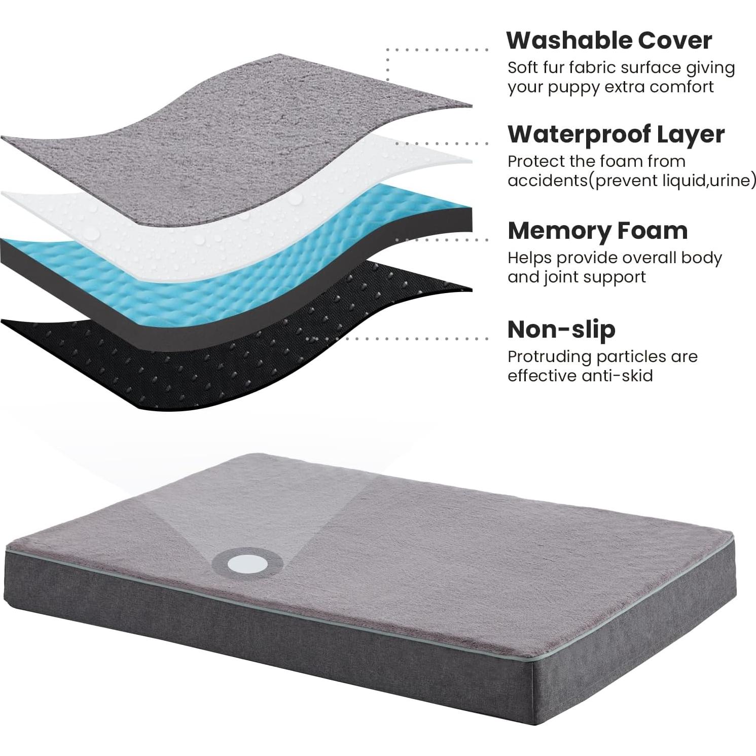 Cama para Perros XL Ortopédica URGVANZ PET con Espuma Viscoelástica