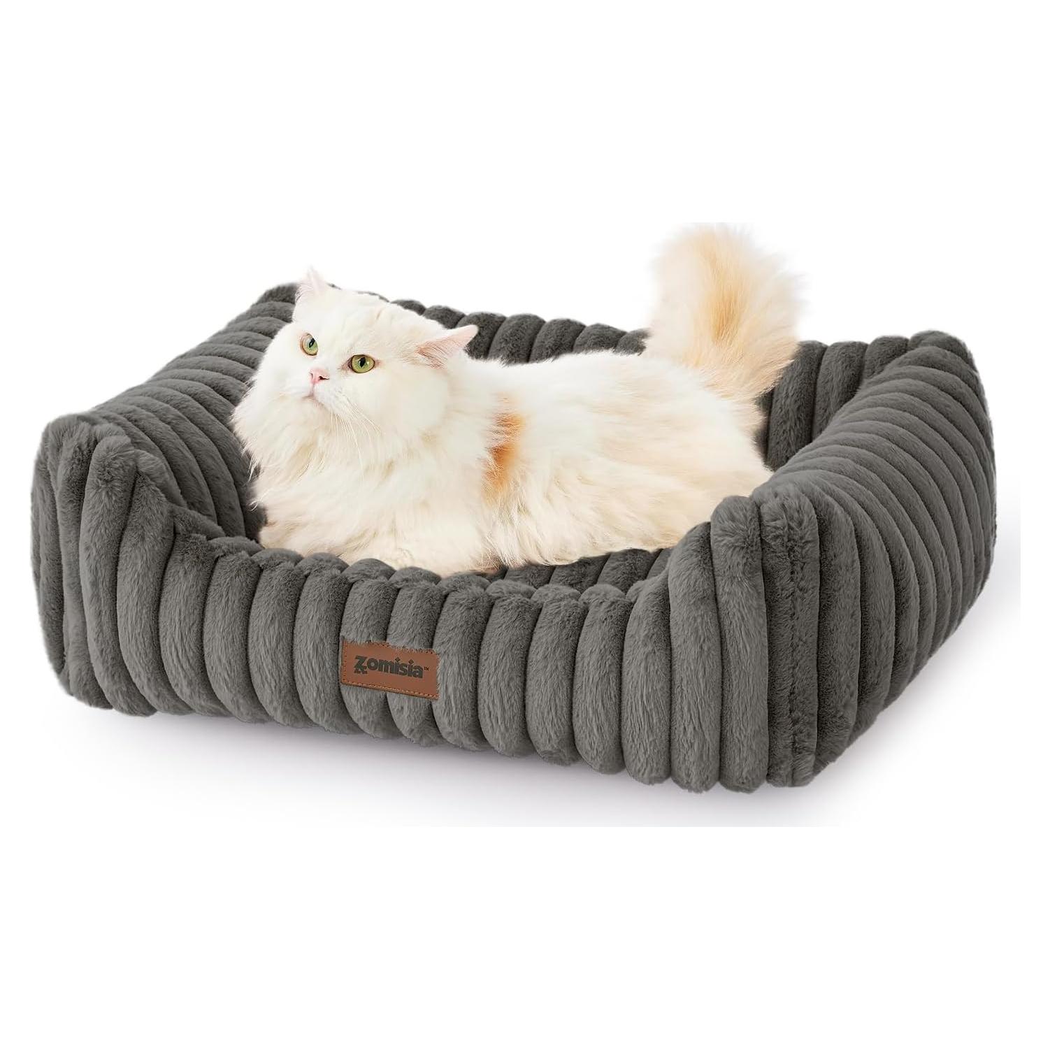 Cama Ortopédica para Gatos y Perros Medianos ZOMISIA 63.5x53.3cm Gris