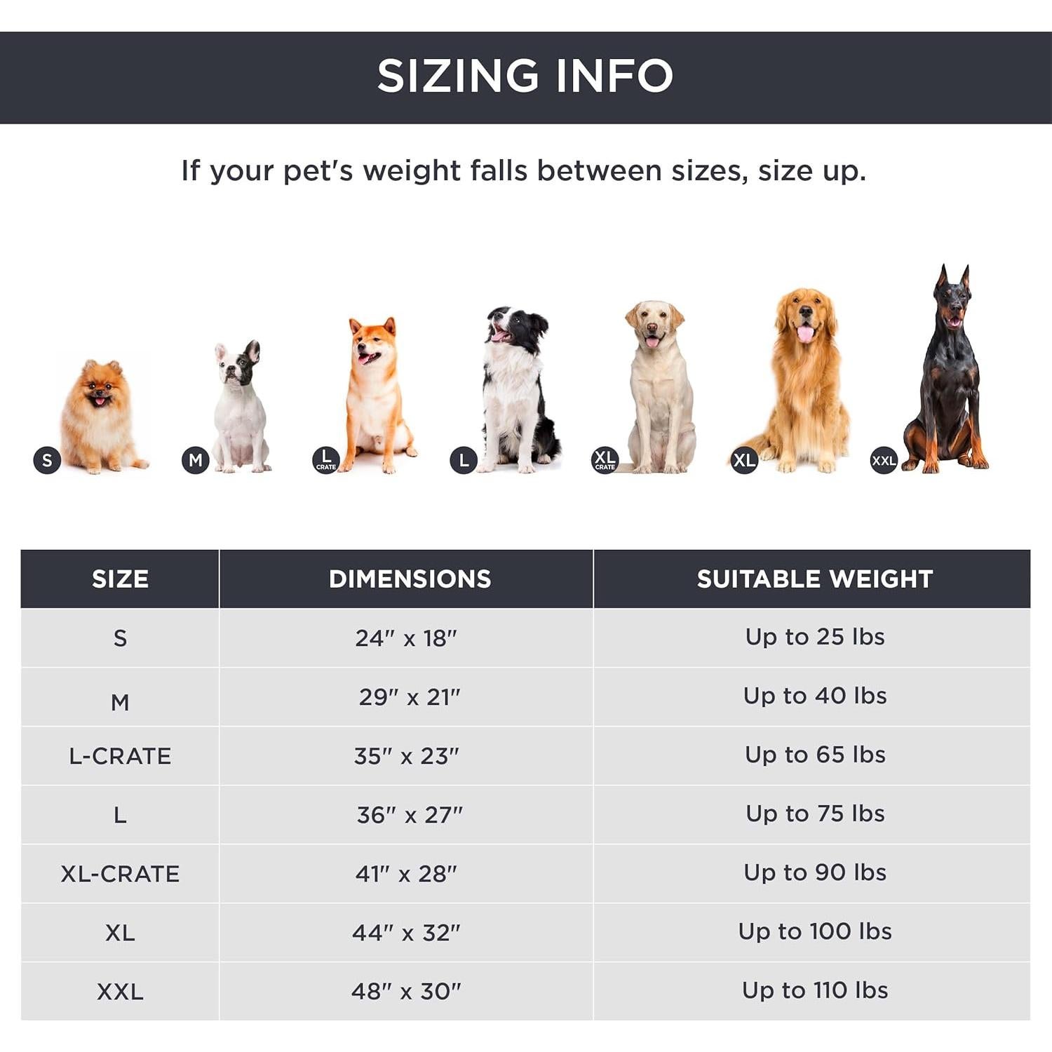 Cama para Perros Grande Bedsure 88.9x58.4 cm Lavable