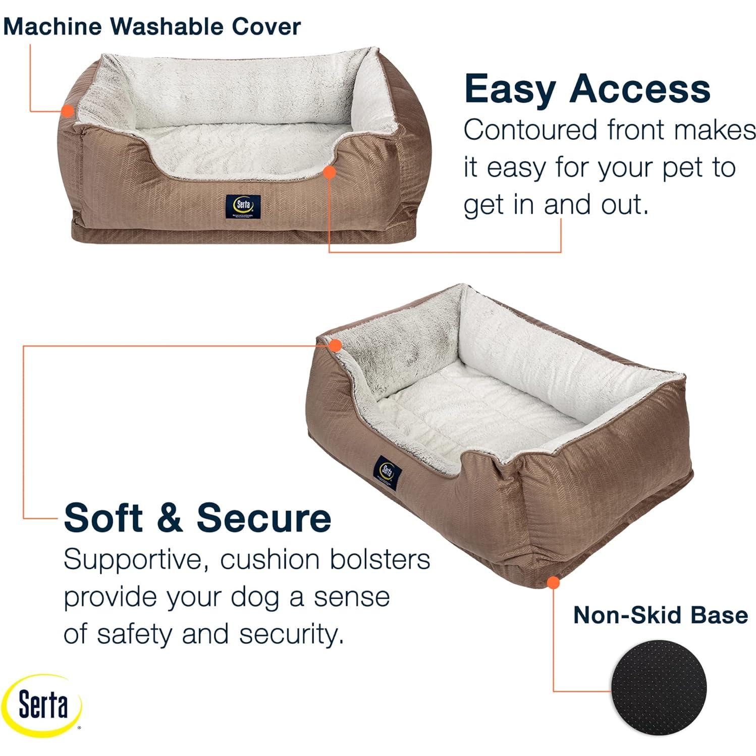 Cama ortopédica para perros Serta Cuddler - Marrón chocolate Grande