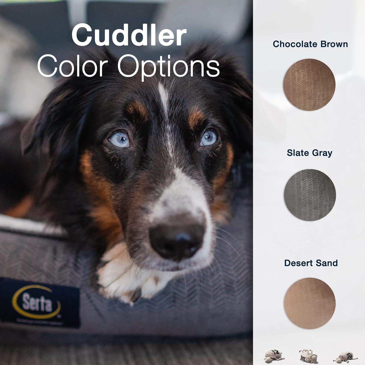 Cama ortopédica para perros Serta Cuddler - Marrón chocolate Grande