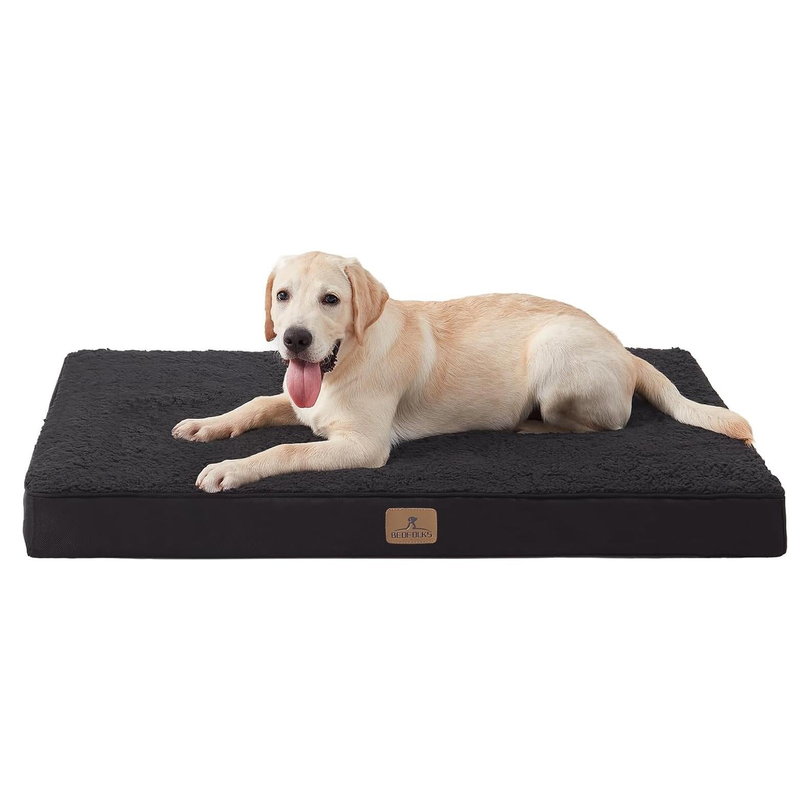 Cama Ortopédica para Perros Bedfolks 104 cm Negra - Espuma de Huevo