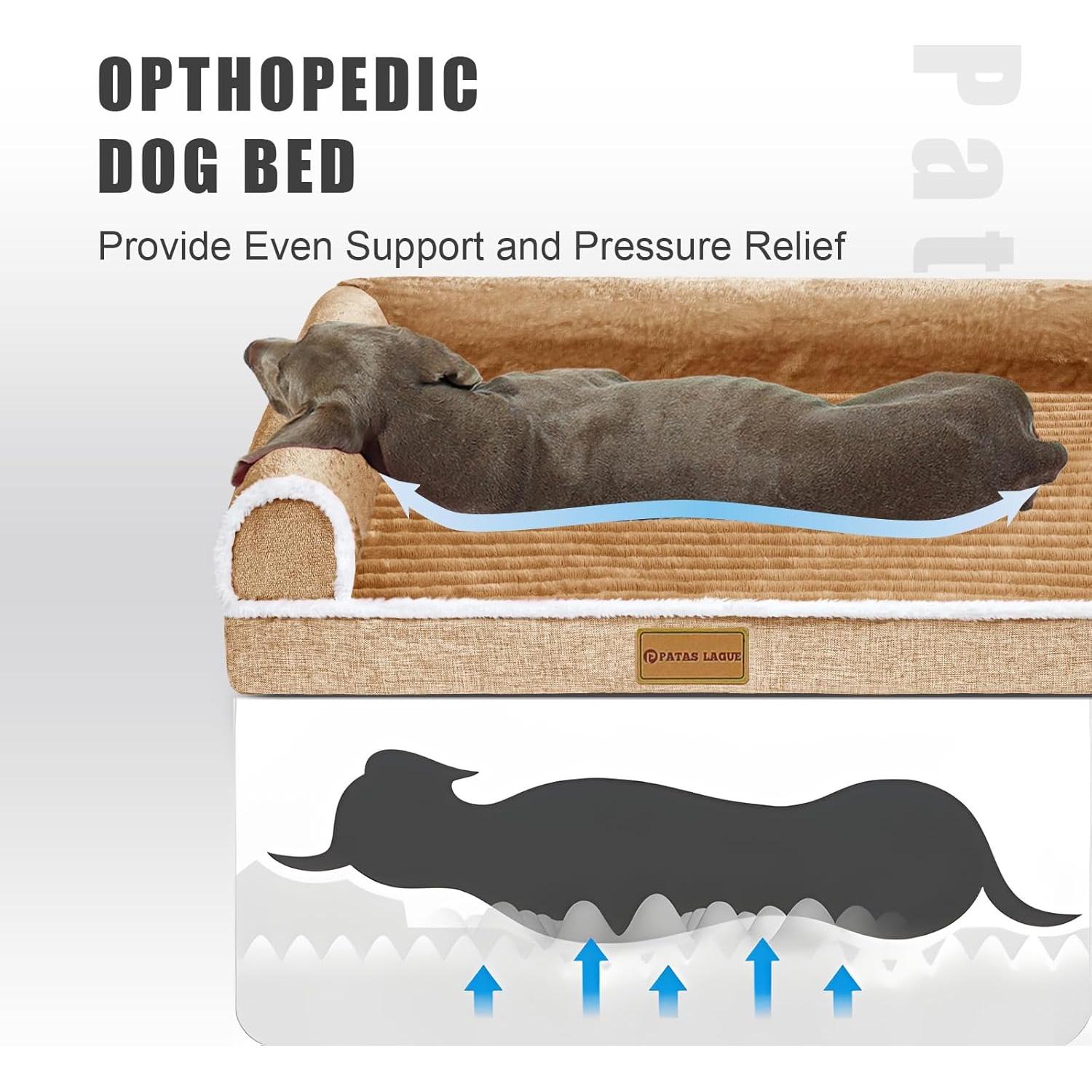 Cama Ortopédica para Perros Patas Lague XL Marrón 106.68x71.12cm