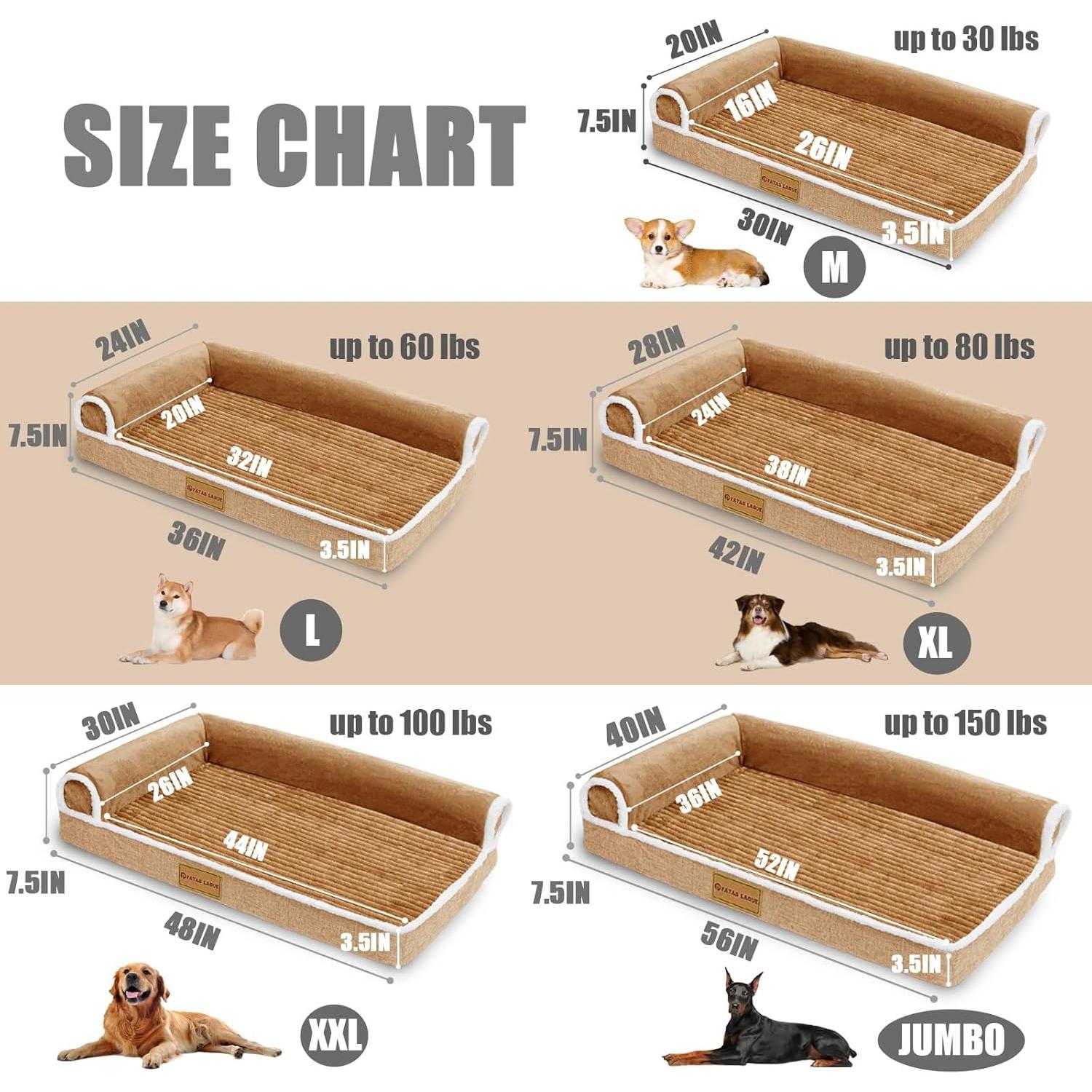 Cama Ortopédica para Perros Patas Lague XL Marrón 106.68x71.12cm