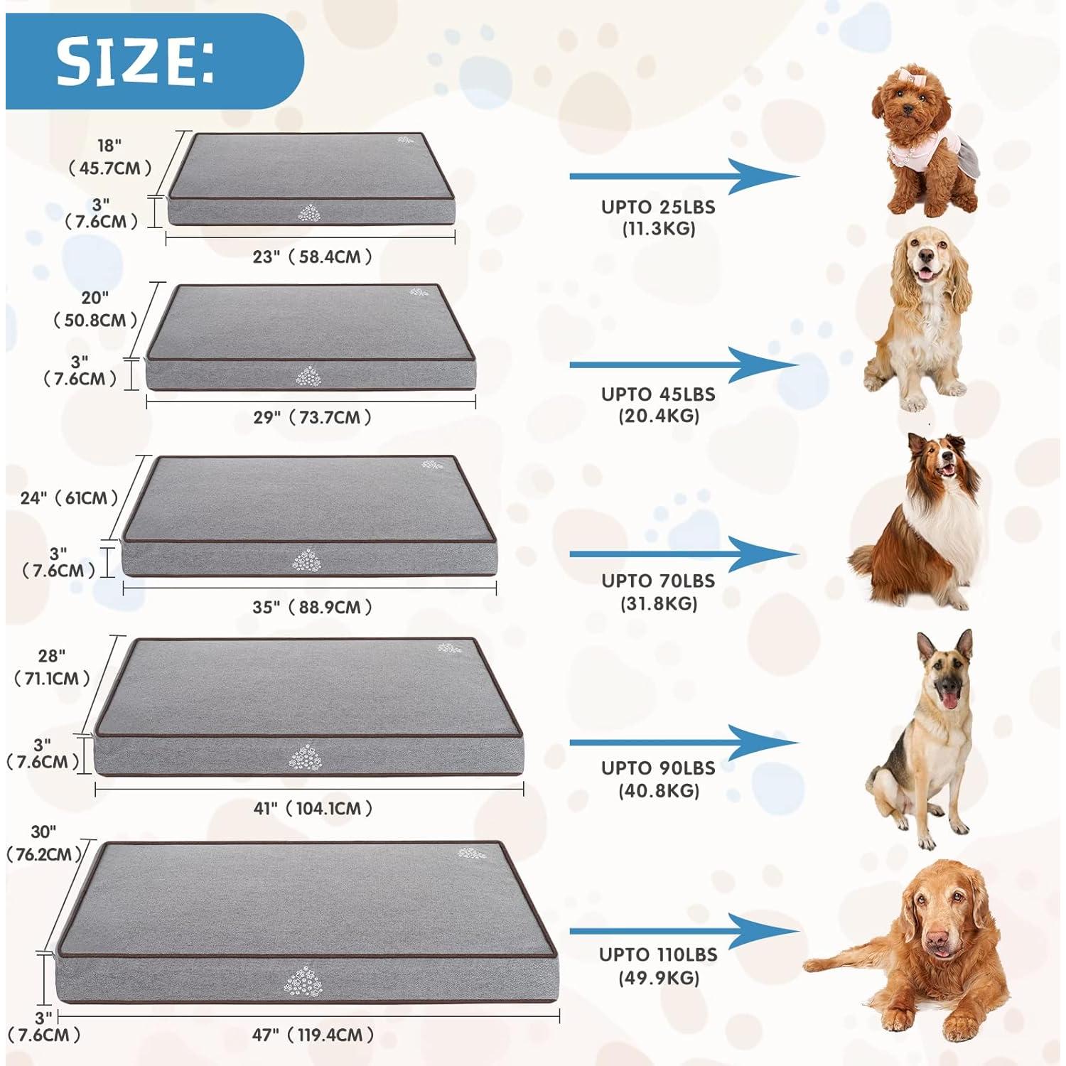 Cama para Perros VANKEAN Almohadilla Suave Reversible 58x45cm