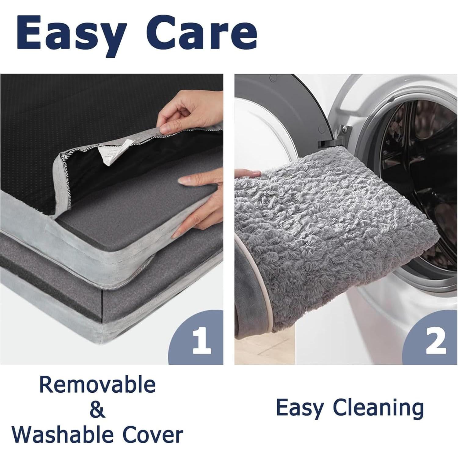 Cama ortopédica para perros XL Western Home gris impermeable