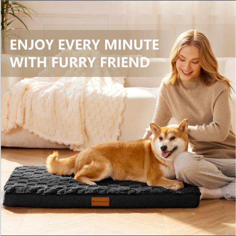 Cama Ortopédica para Perros Patas Lague 91.44x60.96cm Negra