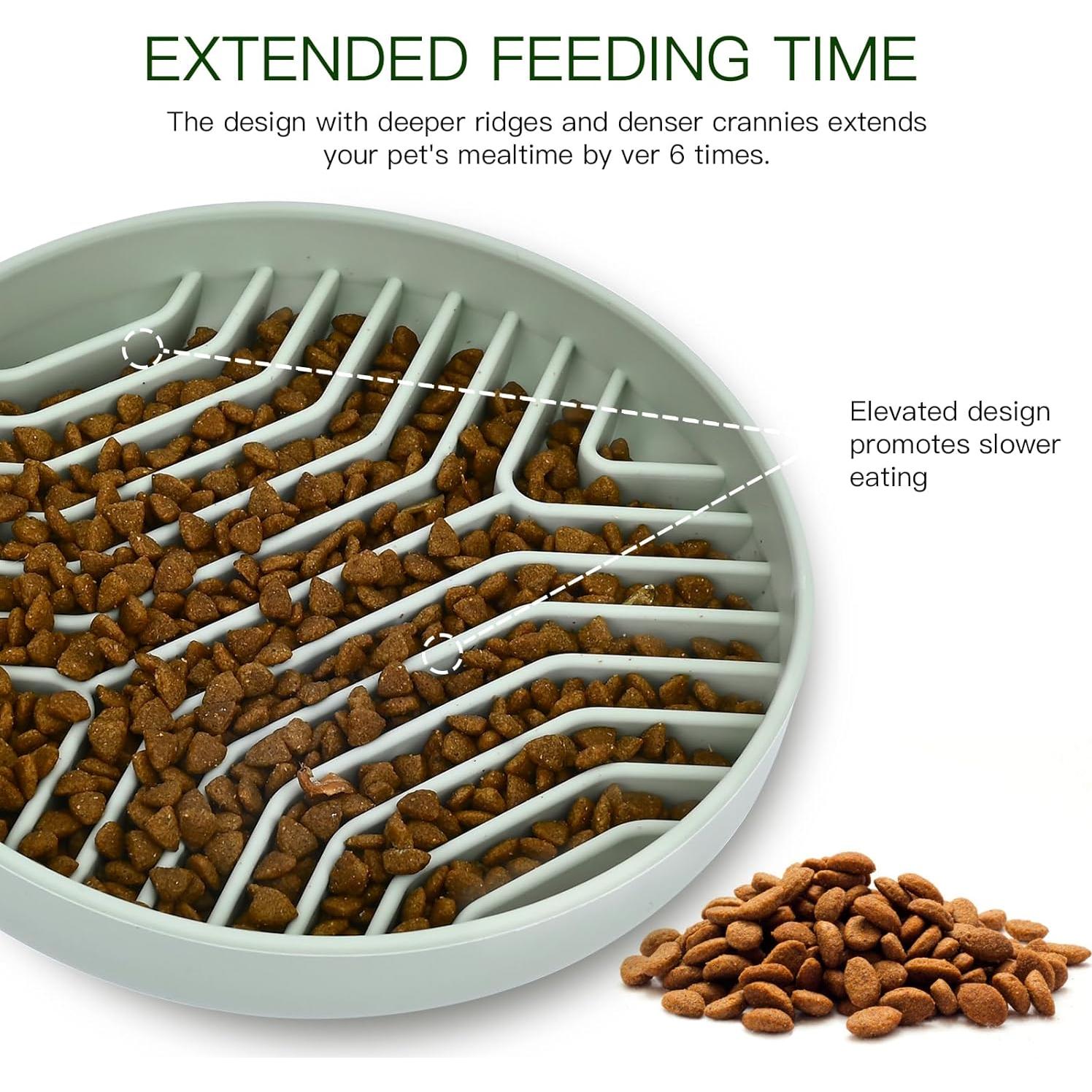 Cuenco de Alimentación Lenta para Perros y Gatos XAQMHSW 19cm