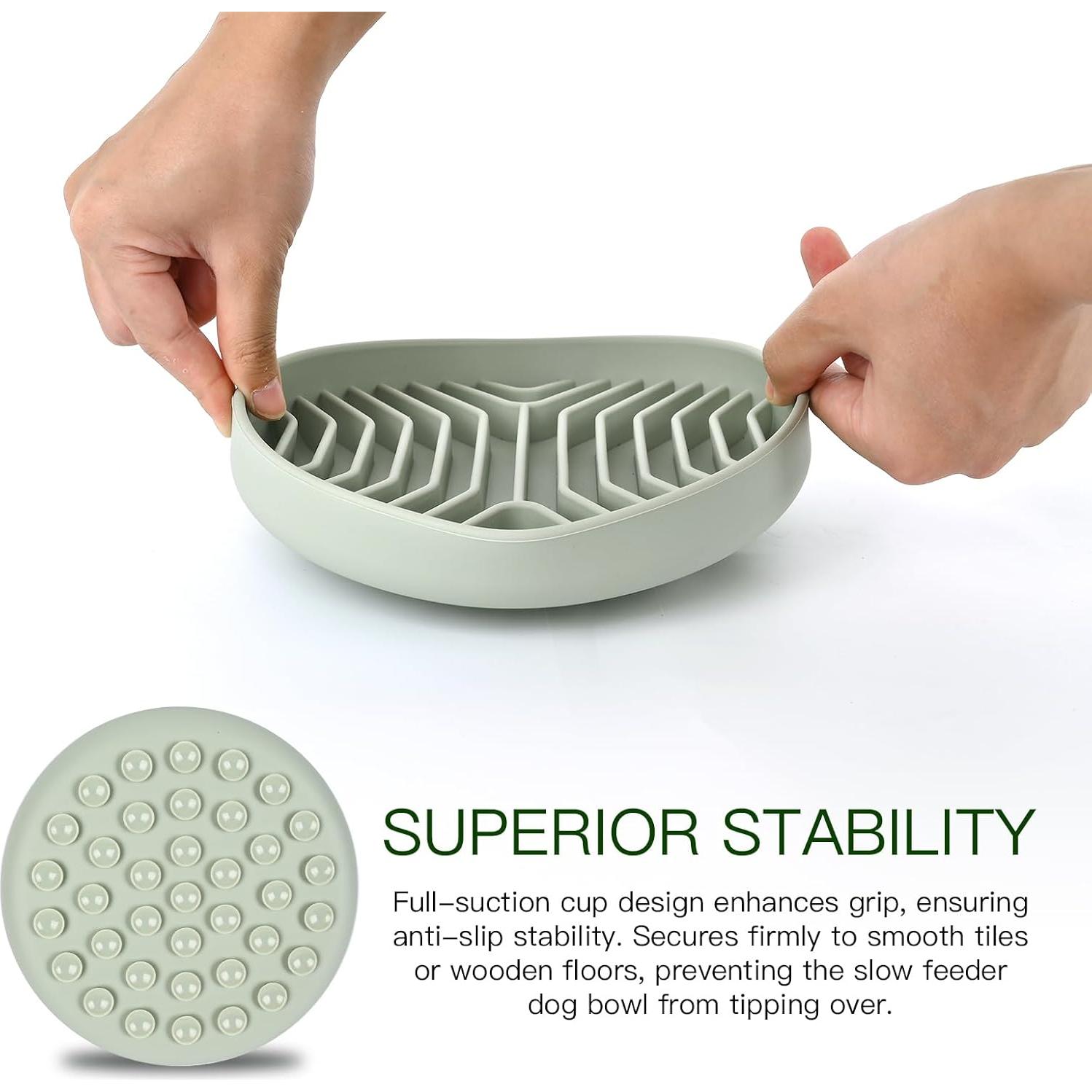 Cuenco de Alimentación Lenta para Perros y Gatos XAQMHSW 19cm