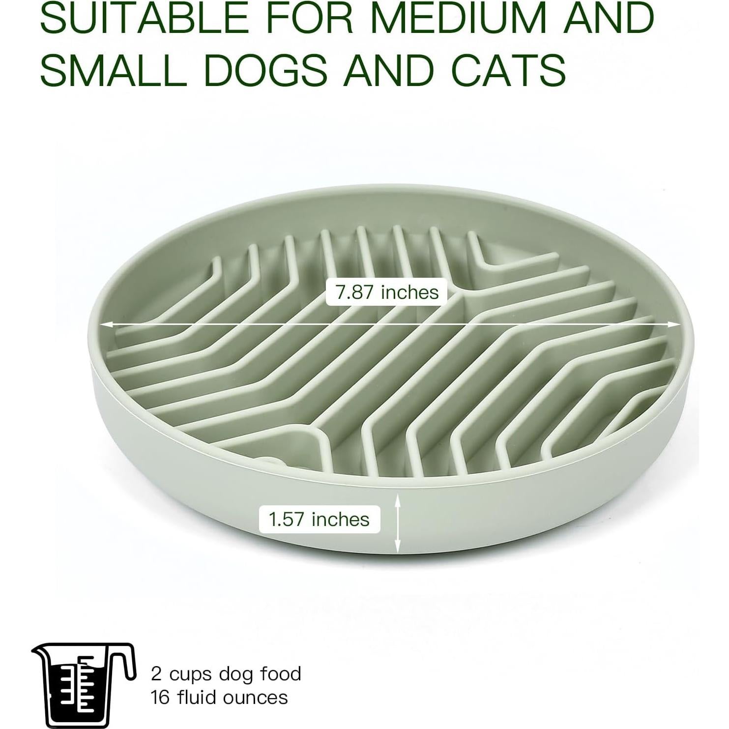 Cuenco de Alimentación Lenta para Perros y Gatos XAQMHSW 19cm