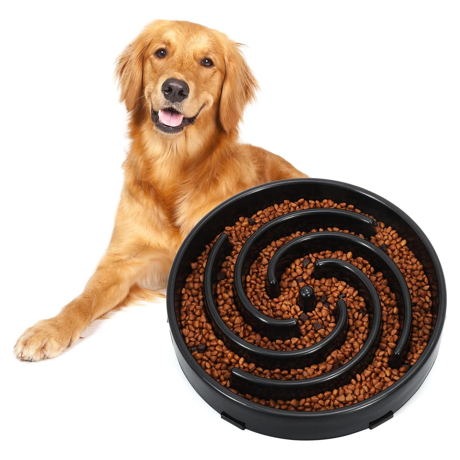 Cuenco de Comida Lenta Antideslizante WHIPPY 25 cm Negro