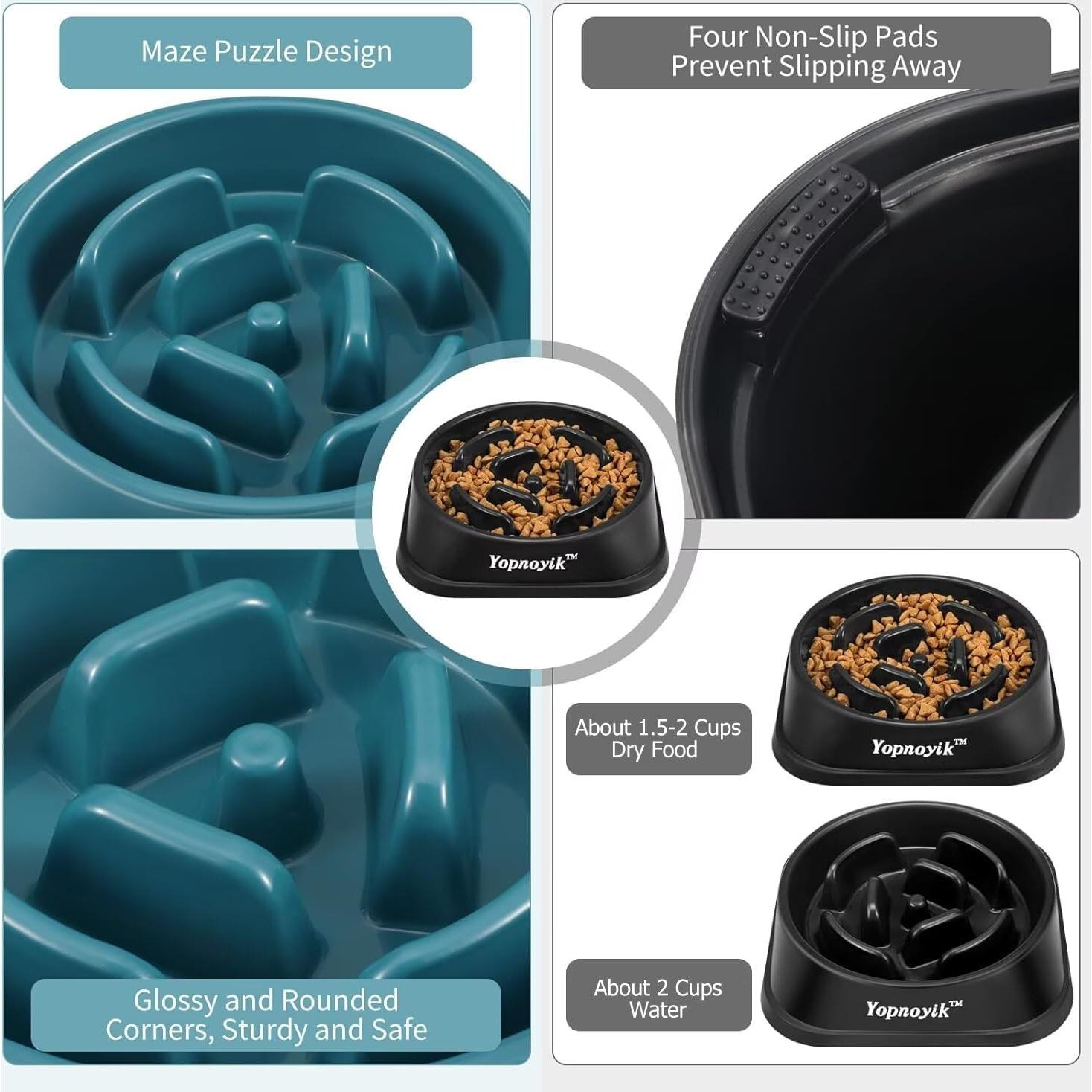 Cuencos de Alimentación Lenta Yopnoyik para Perros y Gatos