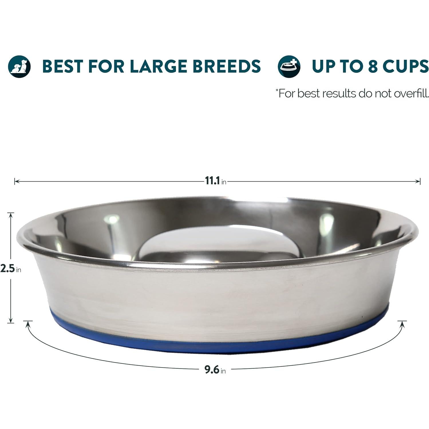 Cuenco de Alimentación Lenta para Perros Durapet Acero Inoxidable Grande