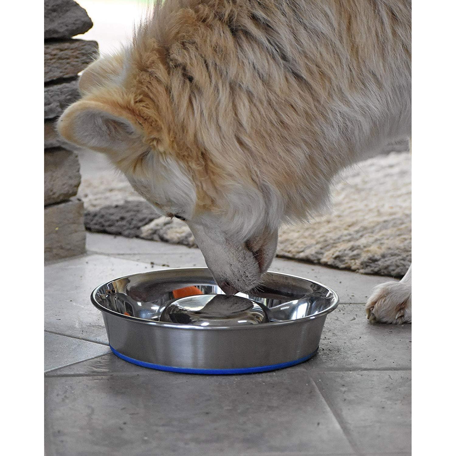 Cuenco de Alimentación Lenta para Perros Durapet Acero Inoxidable Grande