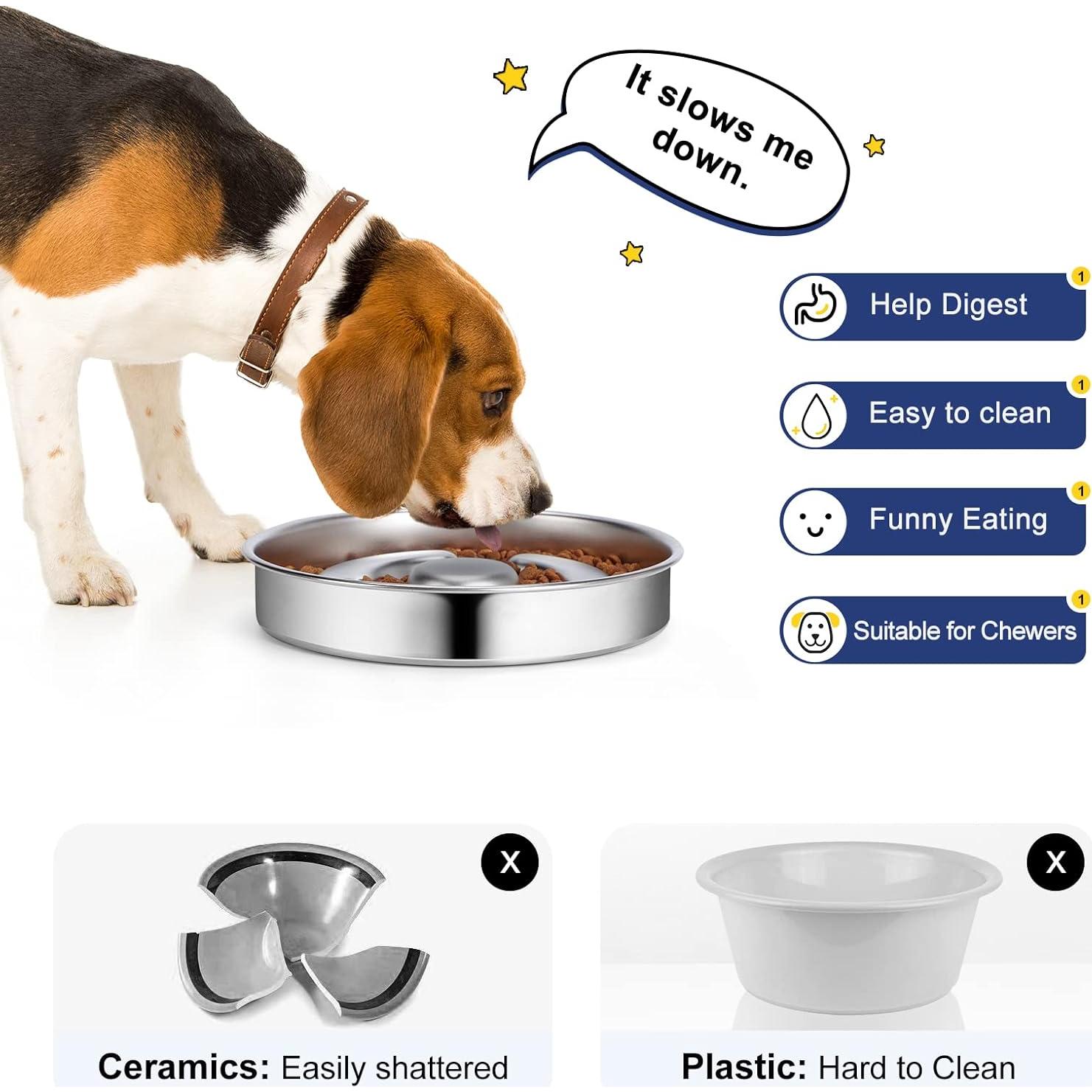 Cuenco Antideslizante de Acero Inoxidable AIPERRO 2 Tazas