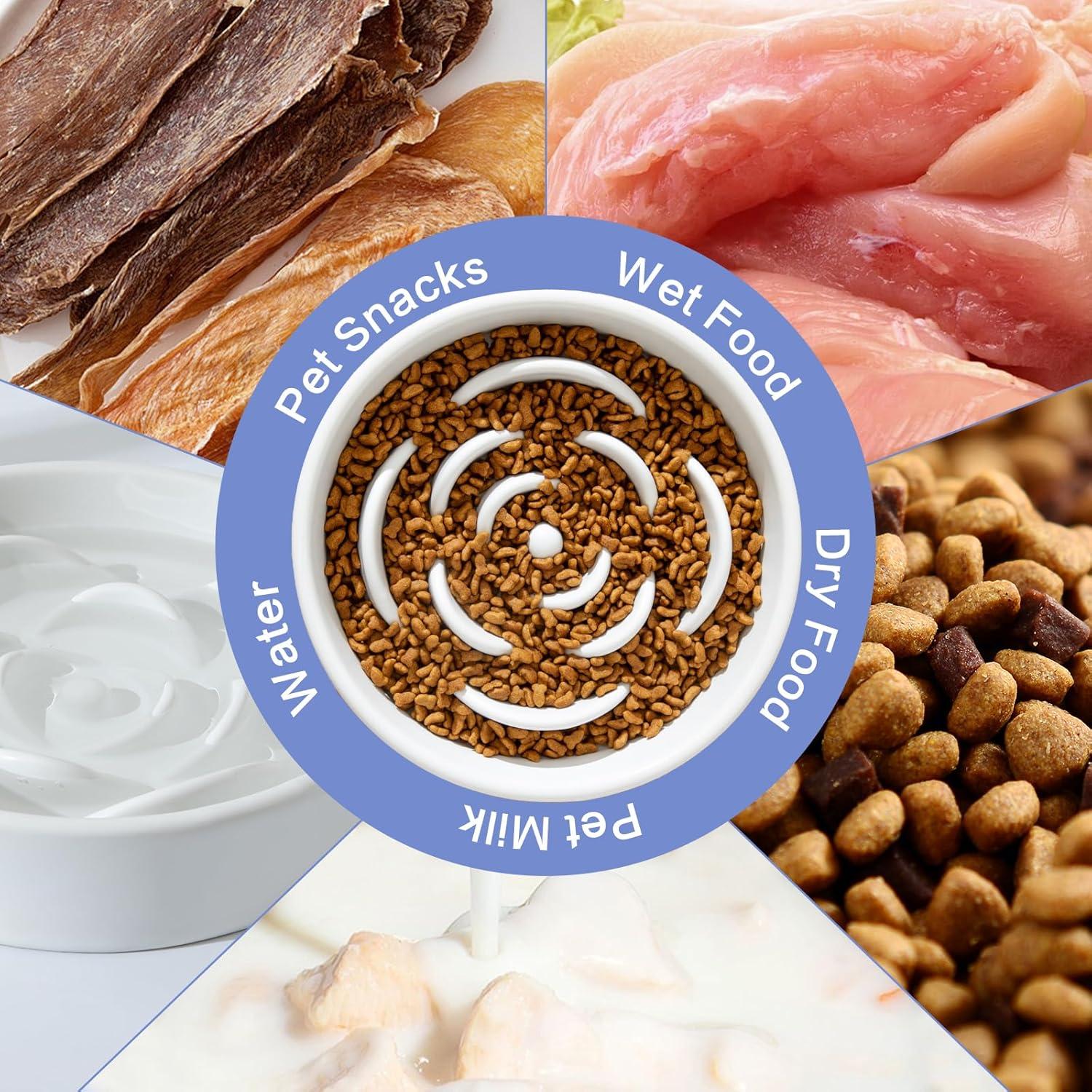 Tazón de Cerámica para Perros Welloyed 21 cm Blanco Antideslizante