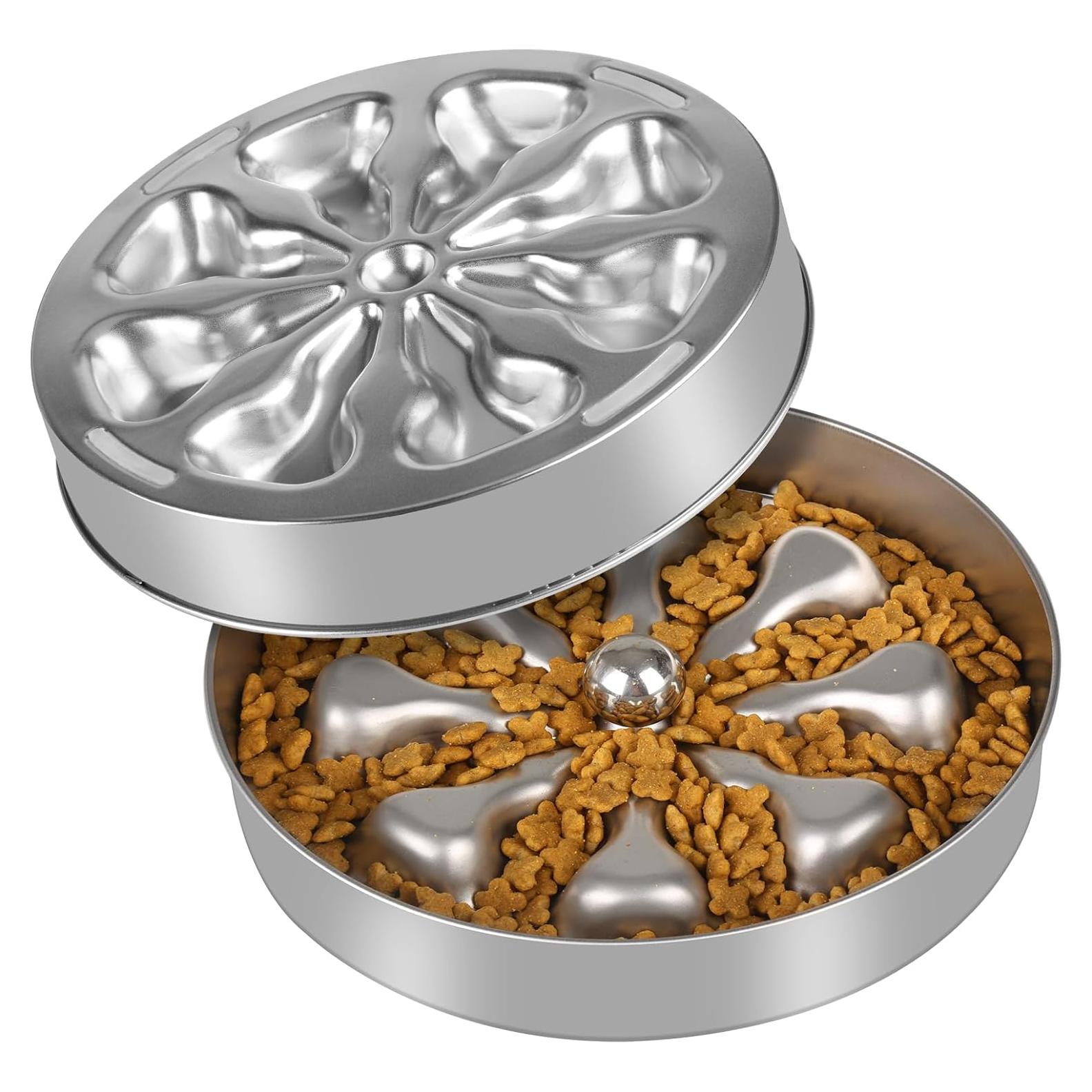 Cuenco de Alimentación Lenta Oiwliur Acero Inoxidable 5 Tazas