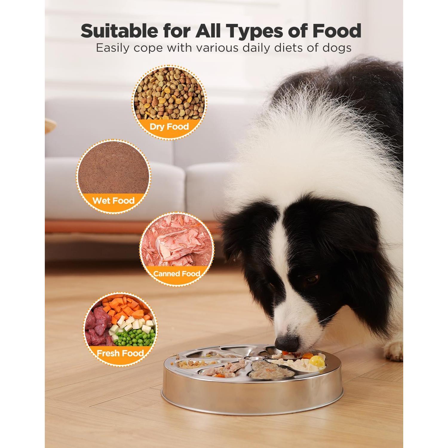 Cuenco de Alimentación Lenta Oiwliur Acero Inoxidable 5 Tazas