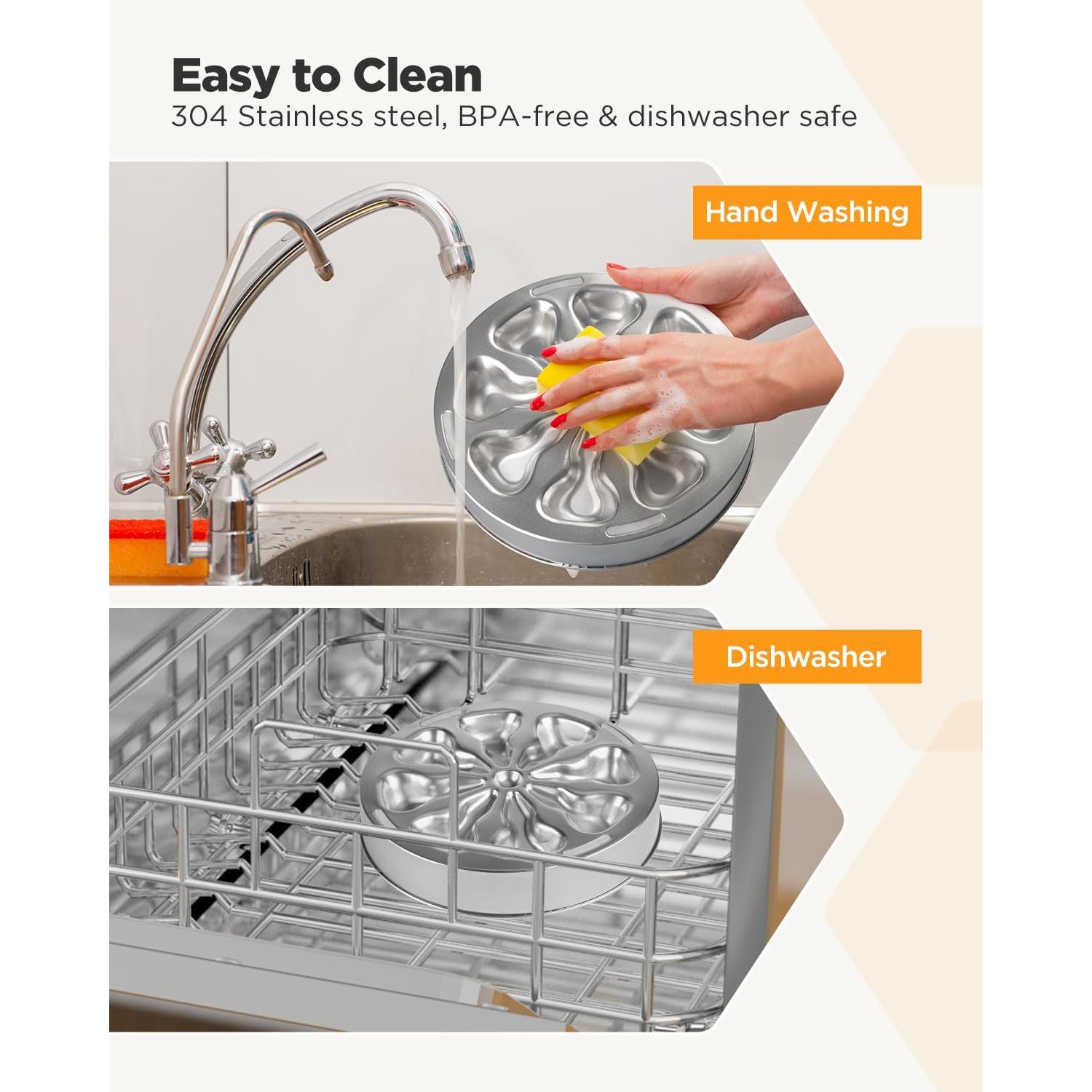 Cuenco de Alimentación Lenta Oiwliur Acero Inoxidable 5 Tazas