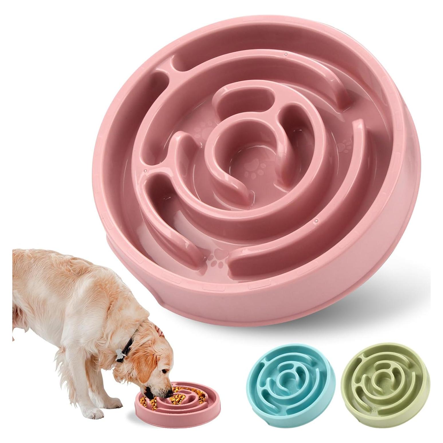 Cuenco Antideslizante para Perros Facdiary, Alimentación Lenta 1.5 Tazas