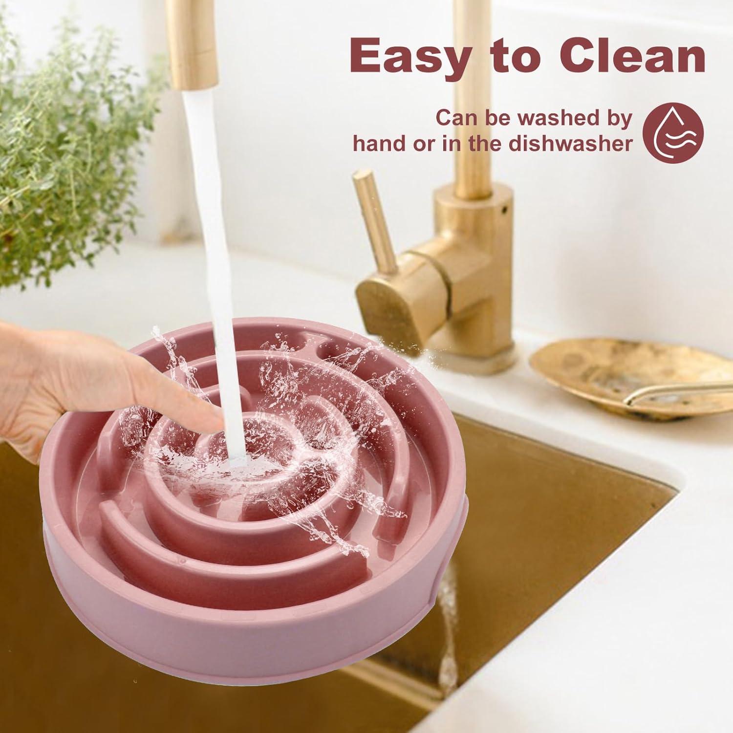 Cuenco Antideslizante para Perros Facdiary, Alimentación Lenta 1.5 Tazas