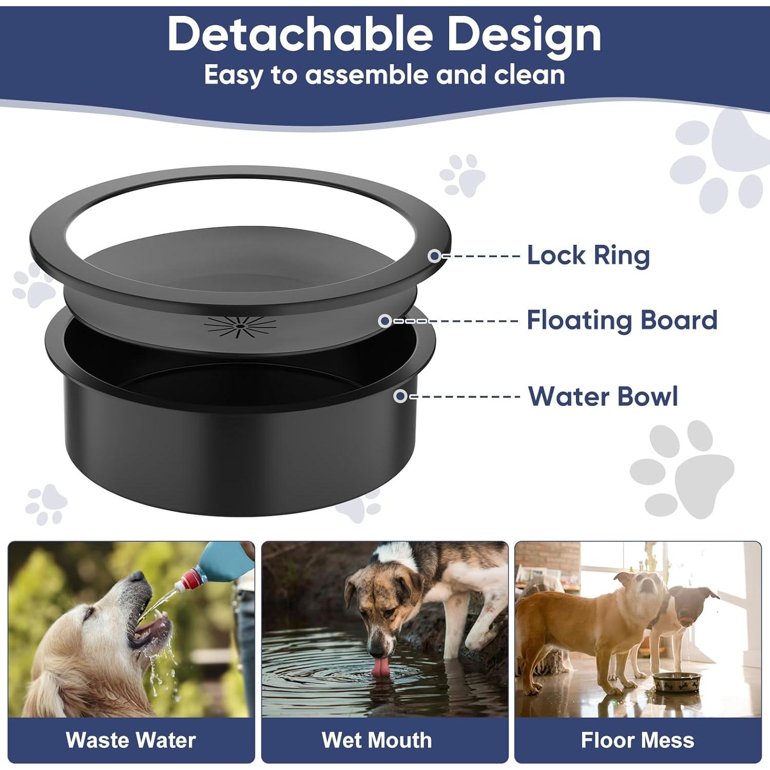 Soporte Elevado para Cuencos de Perro XIAZ Ajustable 4 Alturas