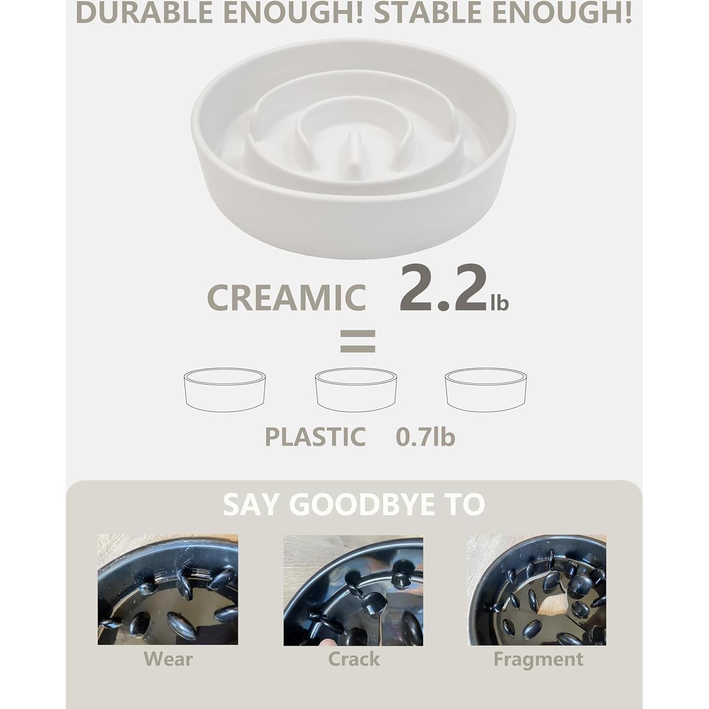 Cuenco de Cerámica Antideslizante MOPANG 0.85L 20.32cm Blanco