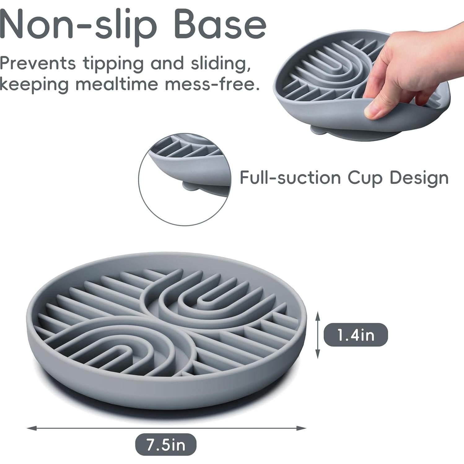 Cuenco de Comida Lenta AXEFUN Silicona Antideslizante 19cm