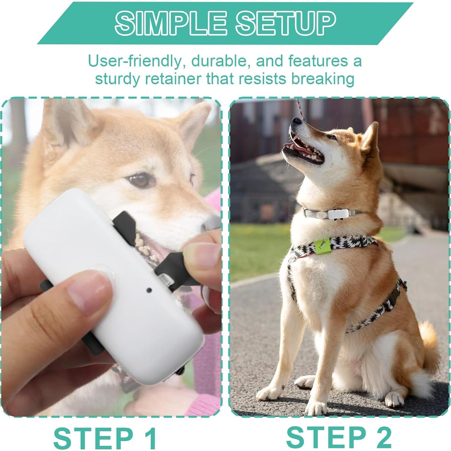 4 Clips de Goma Quilax para Localizador GPS de Mascotas