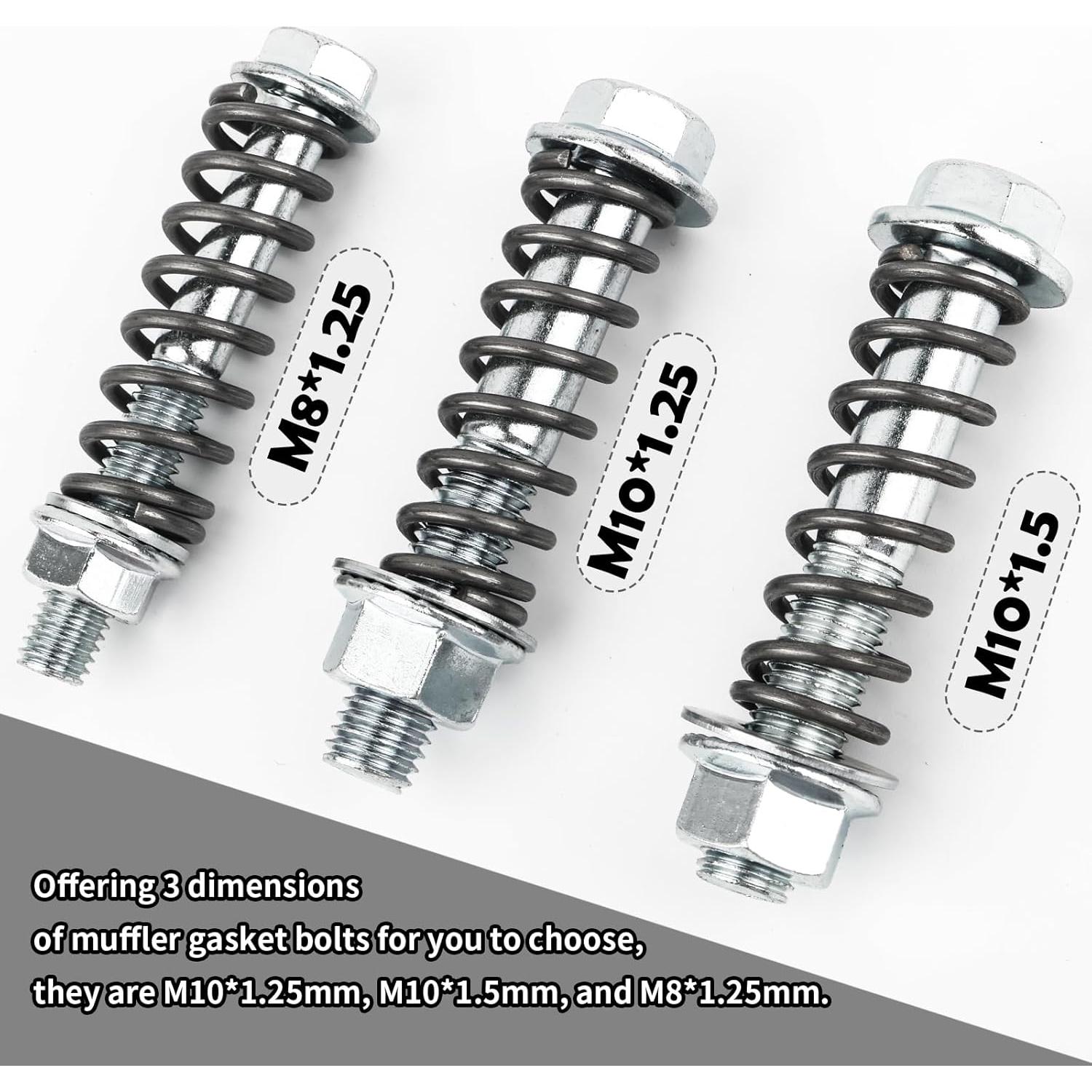 Kit de Tornillos de Escape YGDMD M10x1.25 con Resortes